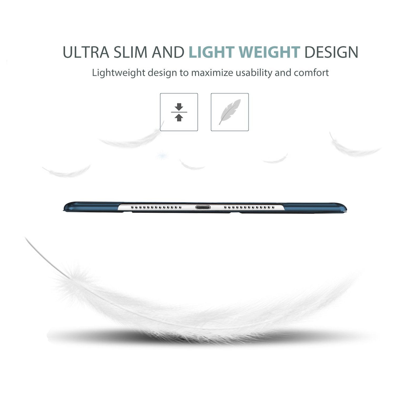 Procase Smart Case For Ipad Mini 5Th Generation(2019 Model), Lightweight Cover With Auto Sleep/Wake For Ipad Mini 5 -Navy