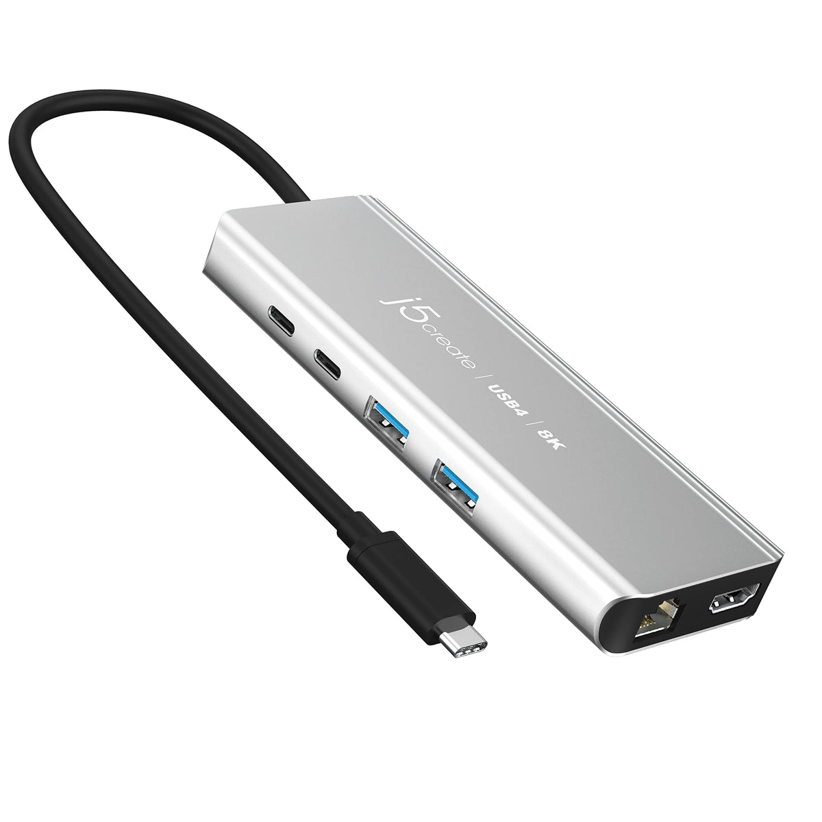 j5create USB4 8K Multi-Function Hub - 8K60/4K144 HDMI, 2.5G Ethernet, PD Charging, 10Gbps USB-A, 10Gbps USB-C Ports | Compatible with MacBook, Windows, Thunderbolt 3/4, and USB4 Devices (JCD403)