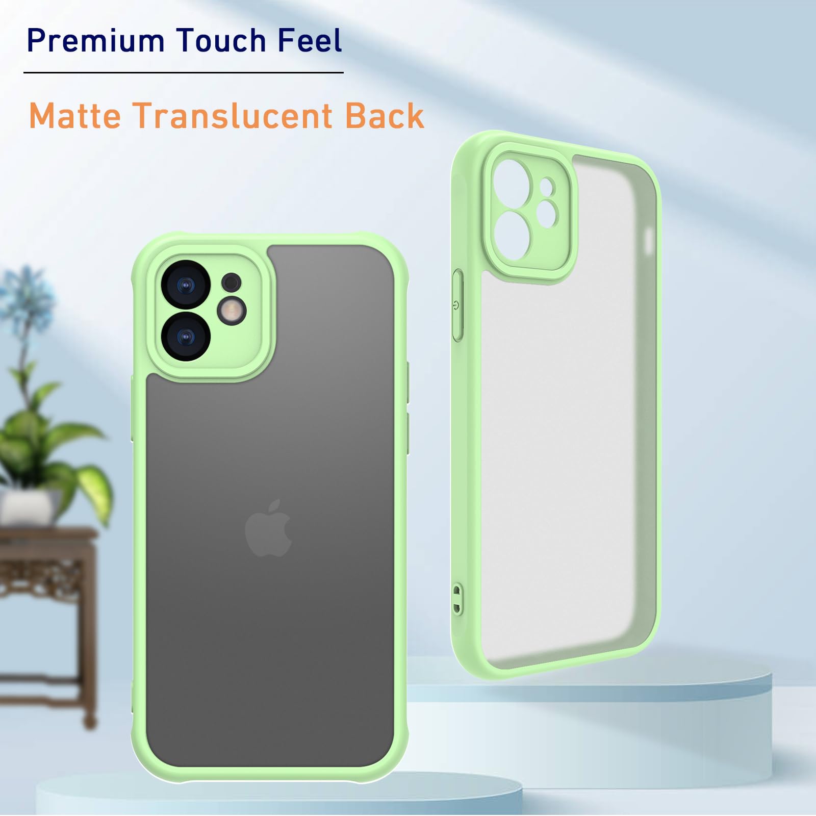 Pinlisheng Matte Case For Iphone Case,Shockproof Protective Hard Back Slim Case For Iphone Case Inch,Frosted Translucent Back Ph