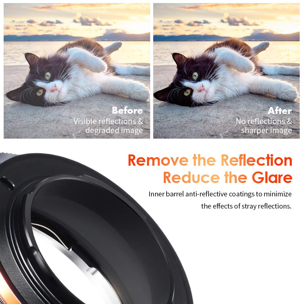 K&F Concept Lens Adapter Compatible For Canon Eos (Ef/Ef S) D/Slr Lens To Micro Four Thirds (Mft, M4/3) Mount Mirrorless Camera Body With Matting Varnish Design