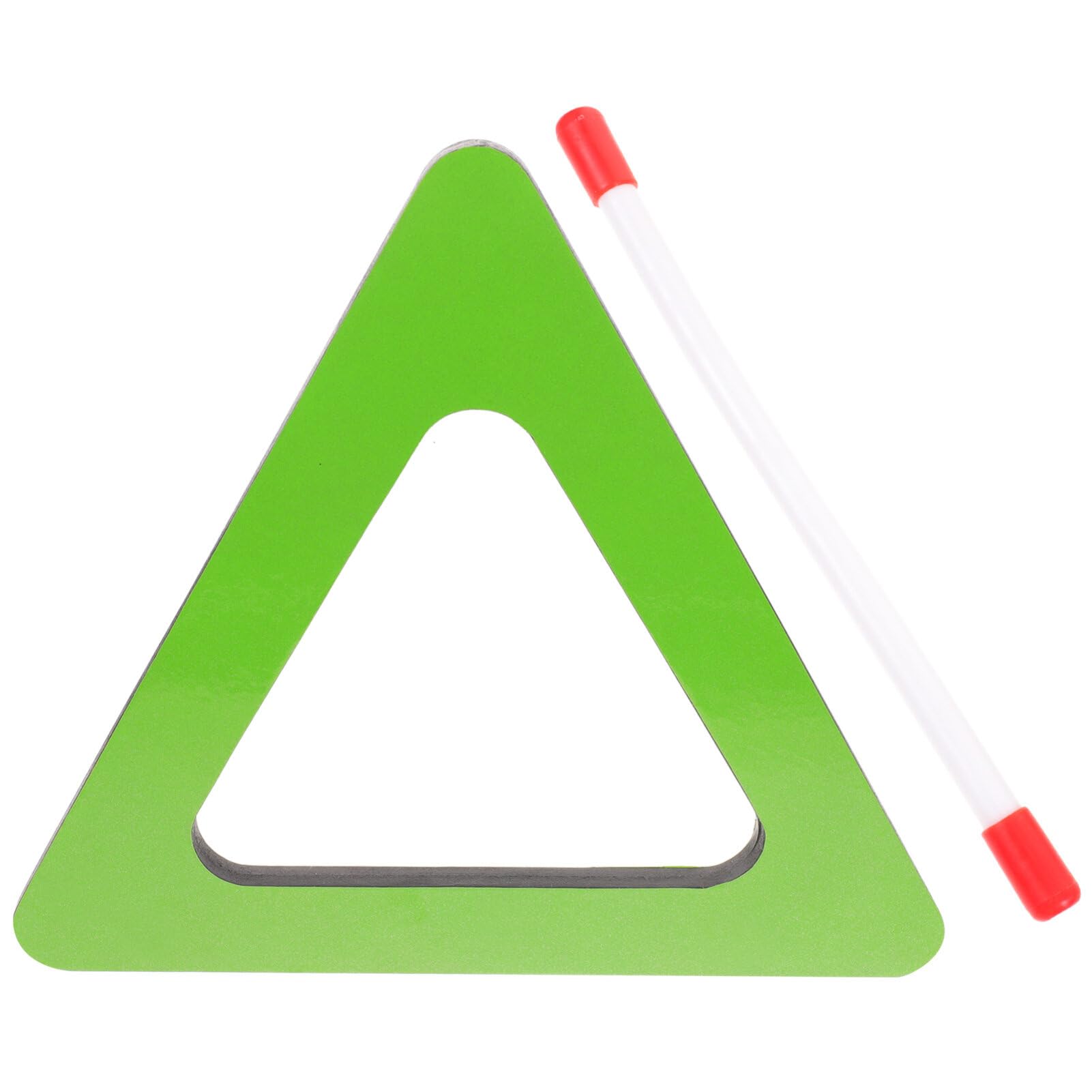 EXCLUZO Musical Triangular Instrument Musical Orff Percussion Triangle Drum Set with Stick for Kids Green