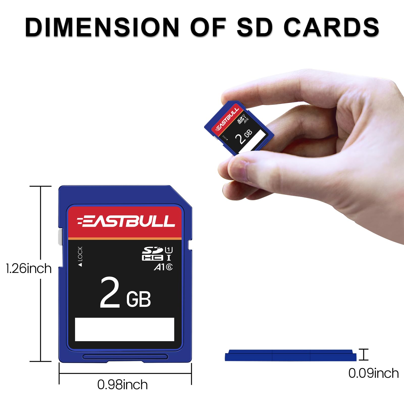 Eastbull 5 Pack Of Sd Card 4Gb Class 10 Sd Card U1 V30 High Speed 100Mb/S Read Sdhc Memory Card 5 Pack For Camera, Full Hd Video