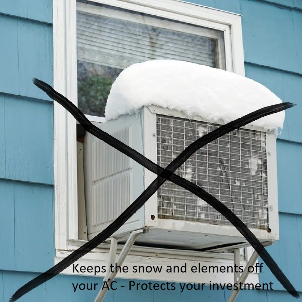 Dependable Industries Vinyl Outside Window Unit Ac Air Conditioner Cover 18'' X 27'' X 16'' With Straps Please Measure Your Unit