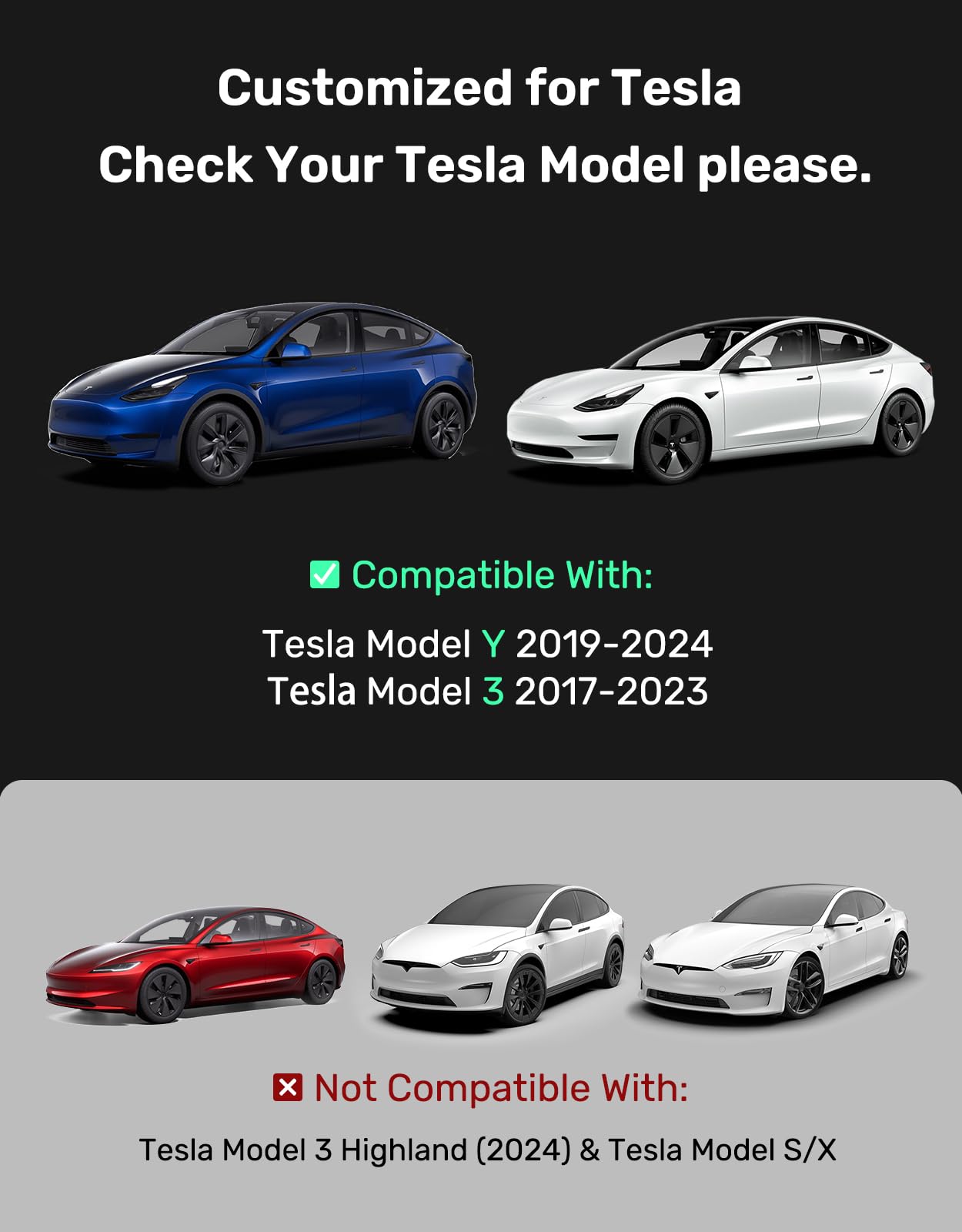 Upgraded 2024 Tesla Model Y/3 Screen Protector Accessories [No Fingerprints & Glare] [Easy Install] 9H Matte Tempered Glass Desi