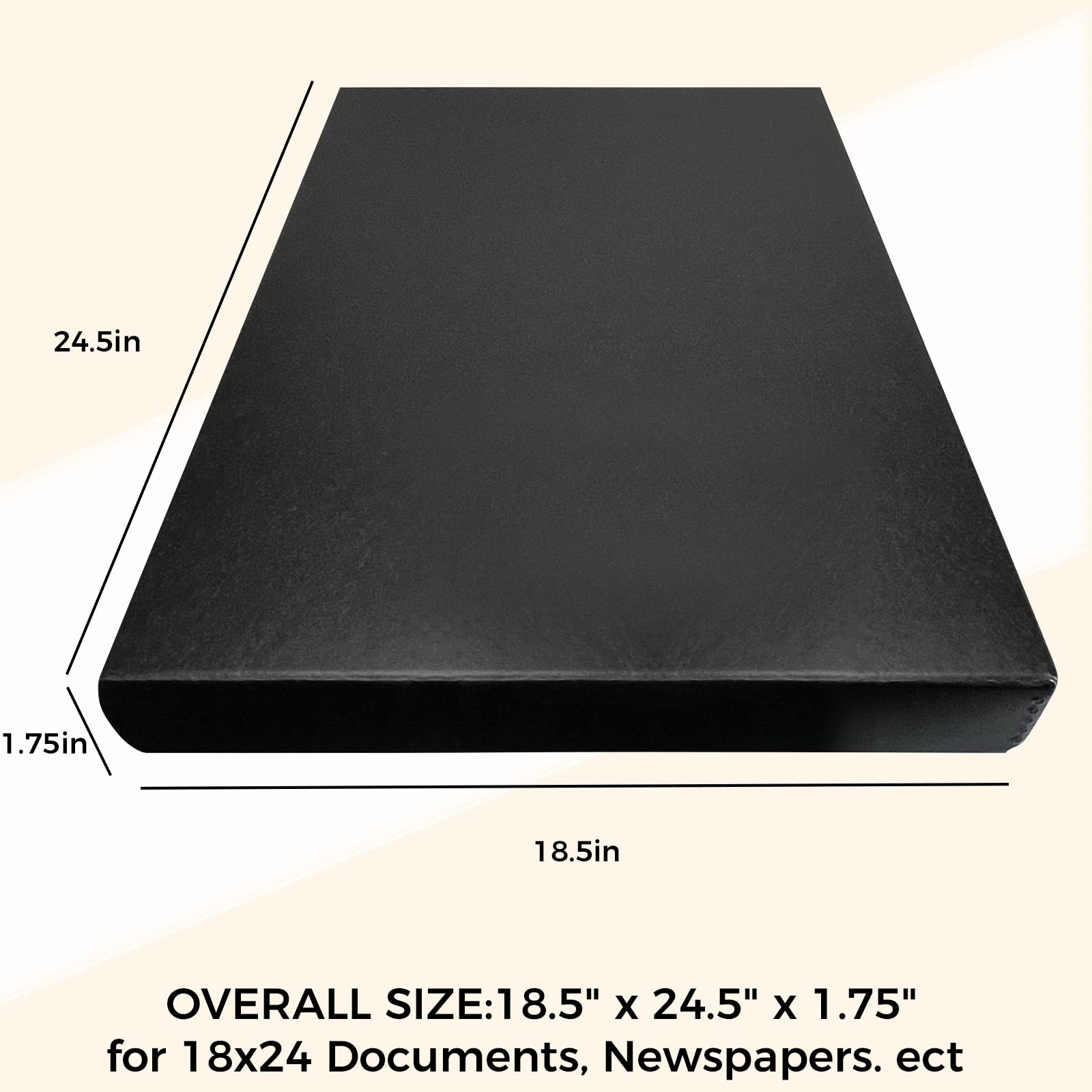 Golden State Art, Archival Folio Storage Box 18X24, Clamshell Design With Metal Edge, Preserve And Store Photos Documents Cards