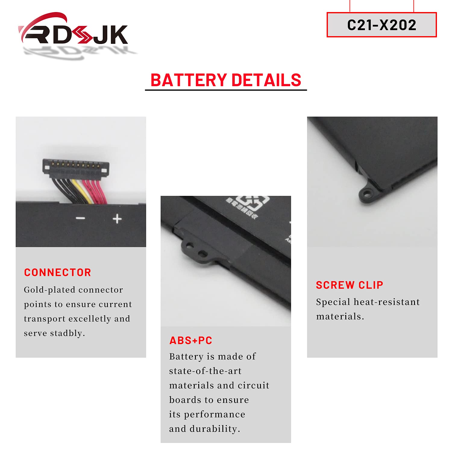 C21 X202 Laptop Battery For Asus Vivobook S200 S200E X201 X201E X202 X202E Q200 Q200E C21X202 S200E Ct158H X201E Kx096H X202E Dh