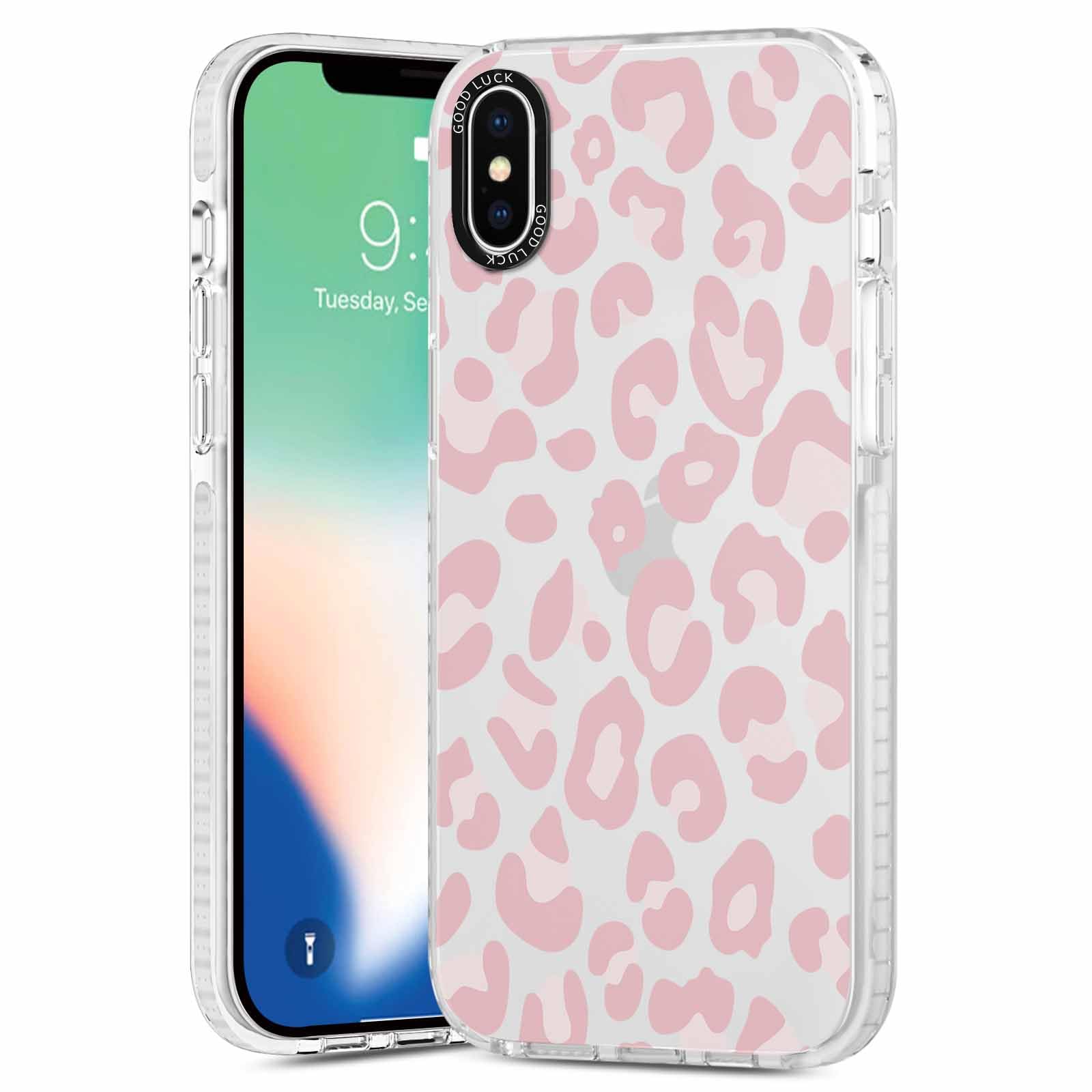 Rumdey 2 Pack Cute Clear Leopard Cases For Iphone X/Xs 5.8'' Phone Case, Cheetah Print Design Cases Soft Silicone Slim Tpu Shock