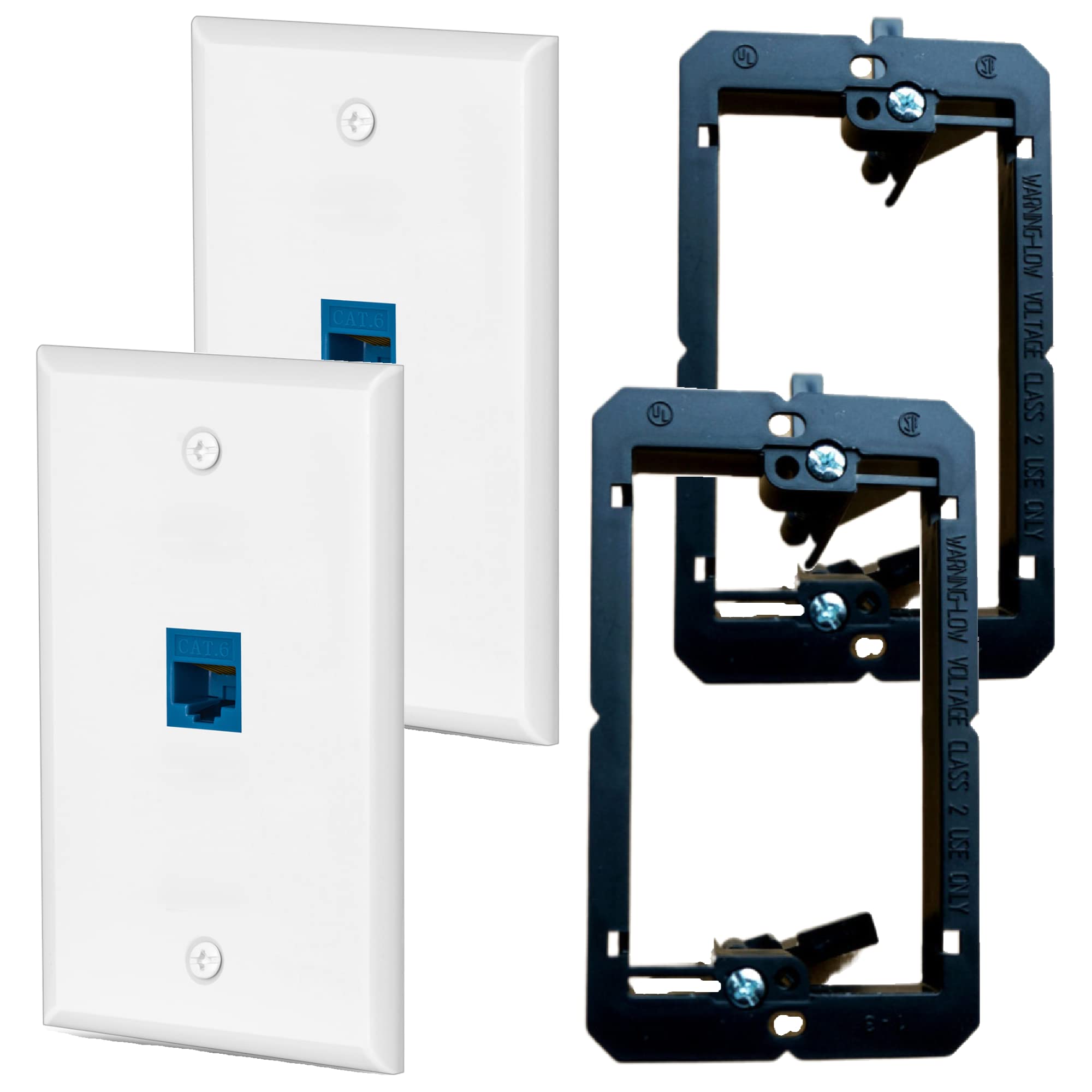 Ethernet Wall Plate Huahenght Outlet Rj45 Network Female To Female Keystone Wall Inline Coupler Jack Plates With Single Gang Low