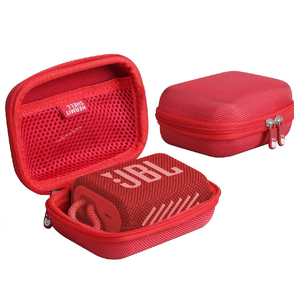 Hermitshell Hard Travel Case for JBL Go 3 / JBL Go 4 Portable Bluetooth Speaker (Red