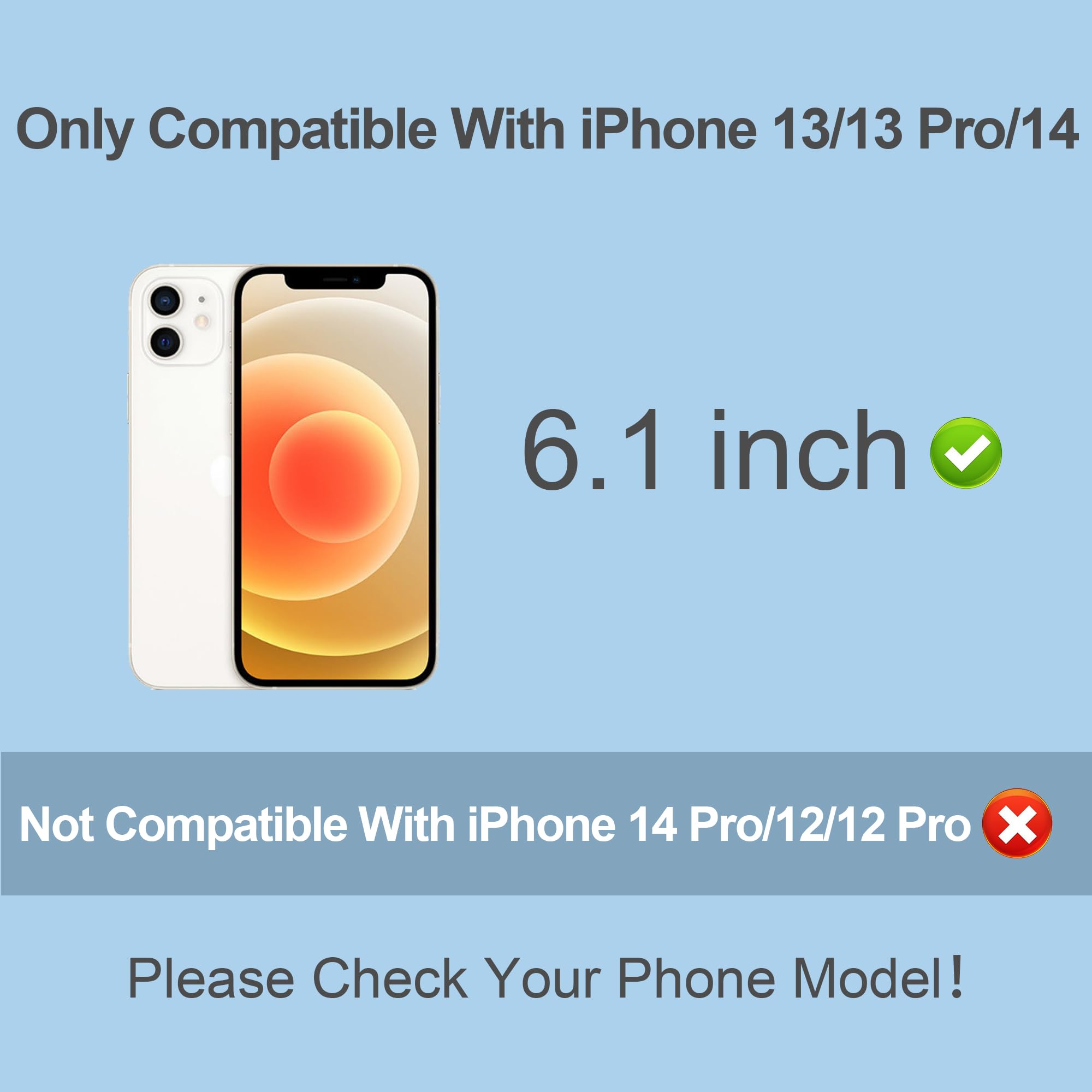 PDDKISS Privacy Screen Protector for iPhone 13/14/13 Pro, 6.1 HD Tempered Glass, Purple Anti-Spy, Easy Installation