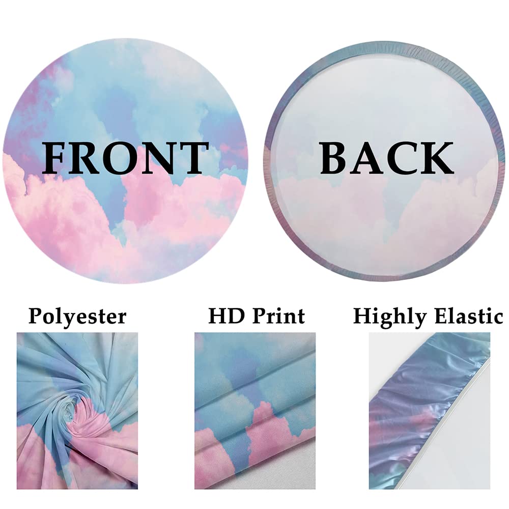 Leyiyi 7.2X7.2Ft Baseball Birthday Round Backdrop Cover Polyester Sports Baseball For Boys Kids Birthday Party Red White Photogr