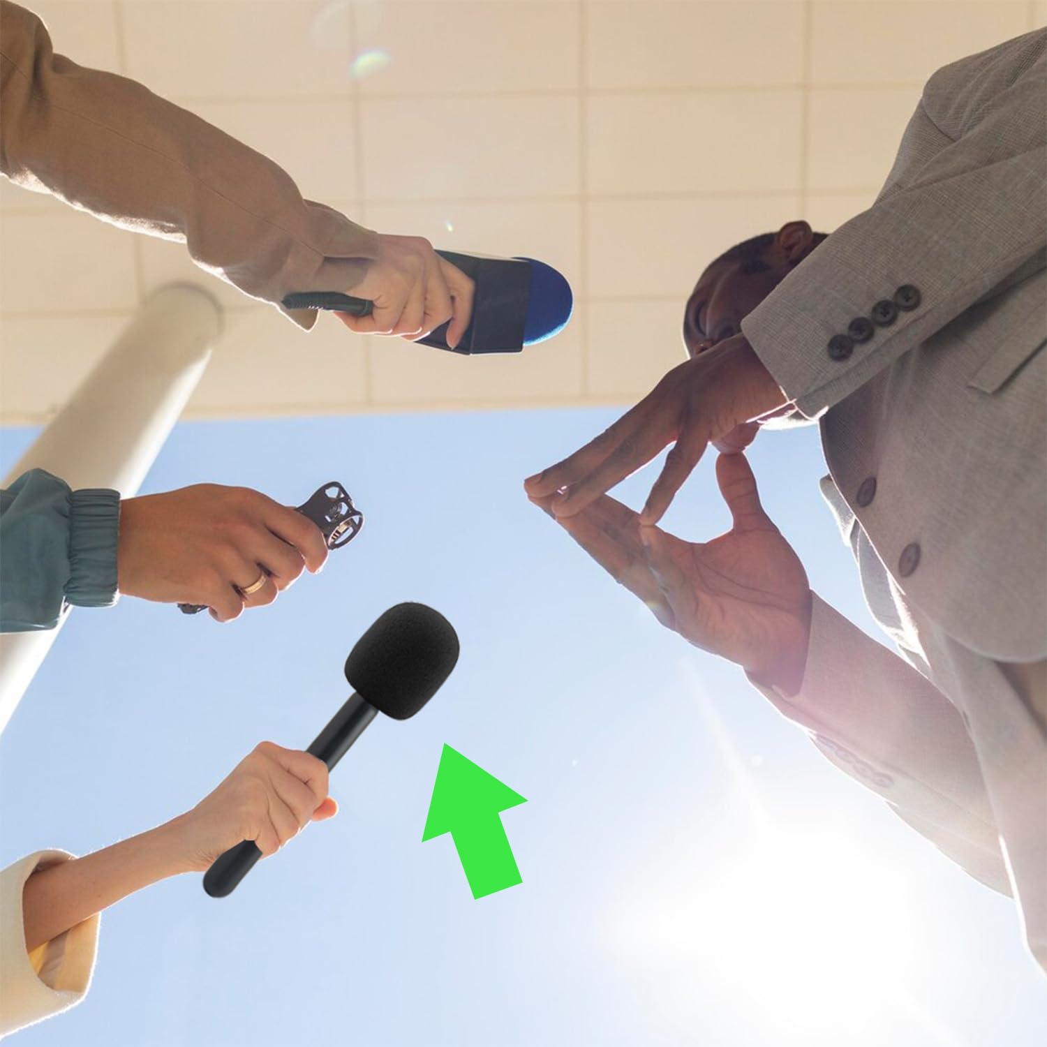 Jcmoyuty For Dji Handheld Mic Adapter, Stand For Dji/Rode/Hollyland/Boya/Godox/Ulanzi/Comica And More Wireless Transmitter Holde