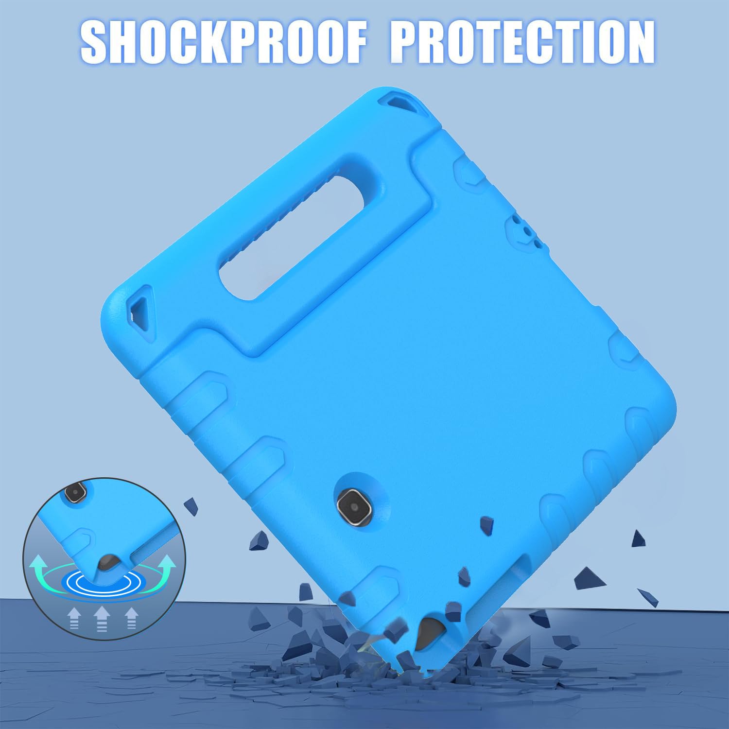 Bmouo Kids Case For Samsung Galaxy Tab A 8.0 (2015) Sm T350   Shockproof Case Light Weight Kids Case Super Protection Cover Hand