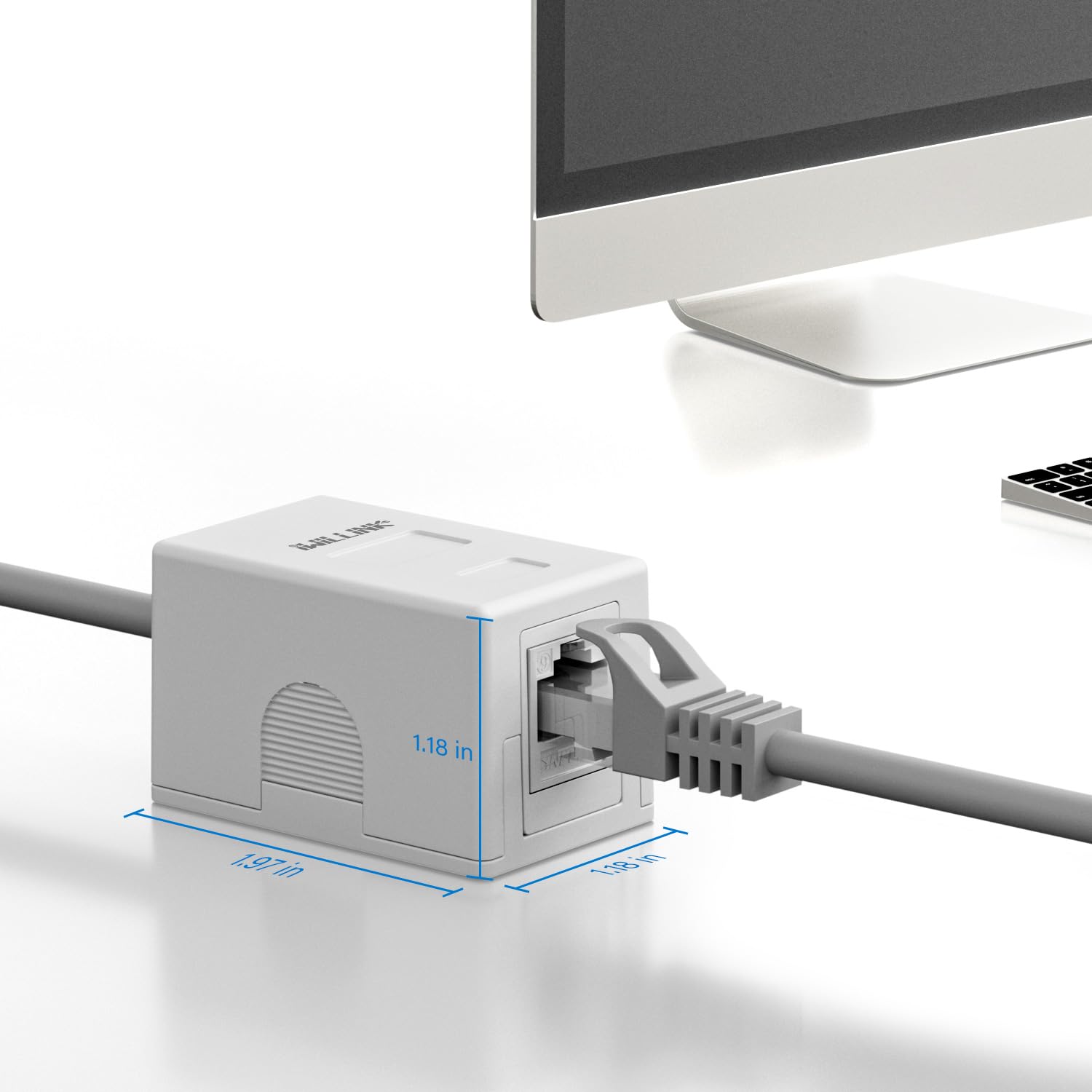 Iwillink 1 Port Keystone Jack Surface Mount Box, White 5 Pack