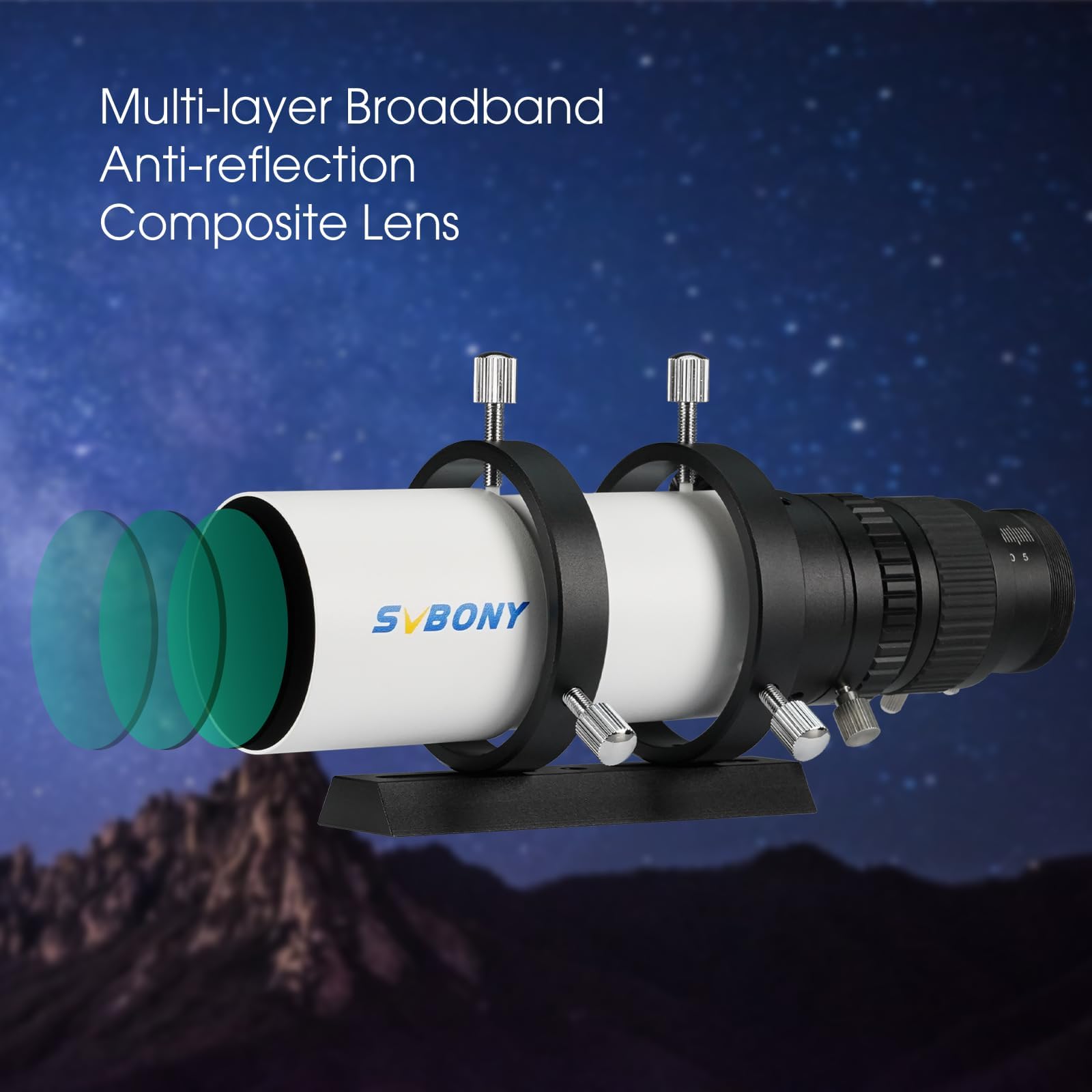 Svbony Sv198 Guide Scope, Mini 50Mm Finder Scope With Dual Helical Focuser For Guiding And Searching