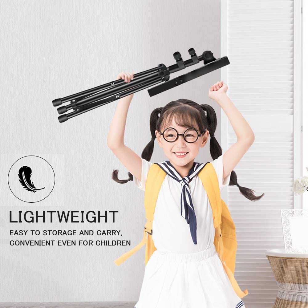 Ennbom 2 In  1 Music Stand Portable Folding Sheet Music Stand Adjustable Music Sheet Clip Professional Music Sheet Holder With C