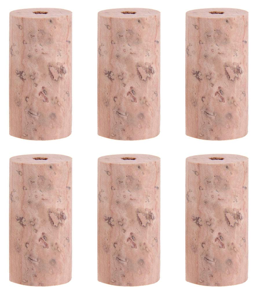 Jiayouy 6Pcs Flute Headjoint Cork Plugs Natural Corks Cap Flute Repair Part Accessaries