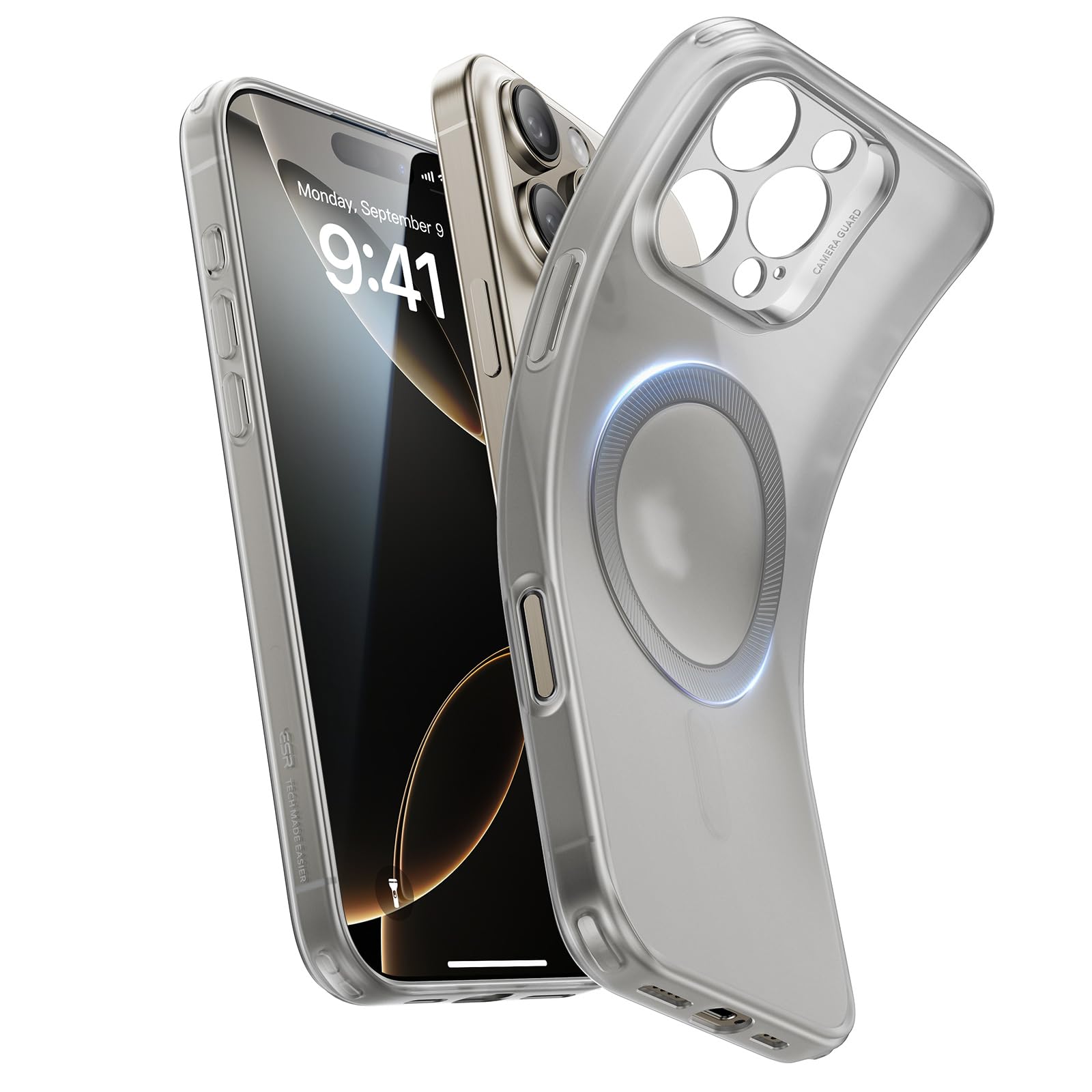 ESR for iPhone 16 Pro Max Case, Compatible with MagSafe, Camera Protection, Shockproof Thin Cover, Resists Yellowing and Scratch