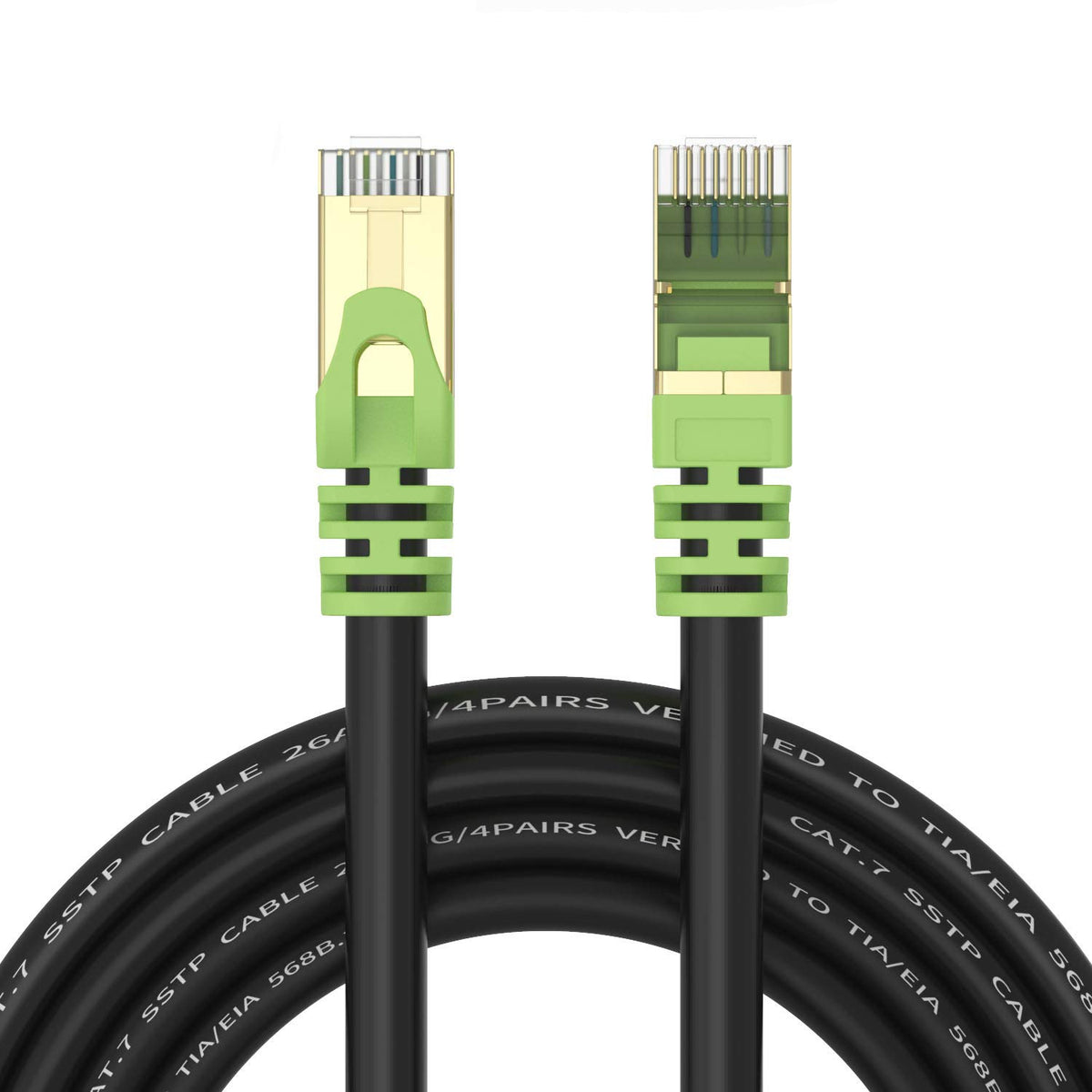 Outdoor Cat 7 Ethernet Cable 100Ft, 26Awg Heavy Duty Cat7 Networking Cord Patch Cable Rj45 Transmission Speed 10Gbpstransmission Bandwidth 600Mhz Lan Wire Cable Sftp Waterproof Direct Burial (100Ft)�
