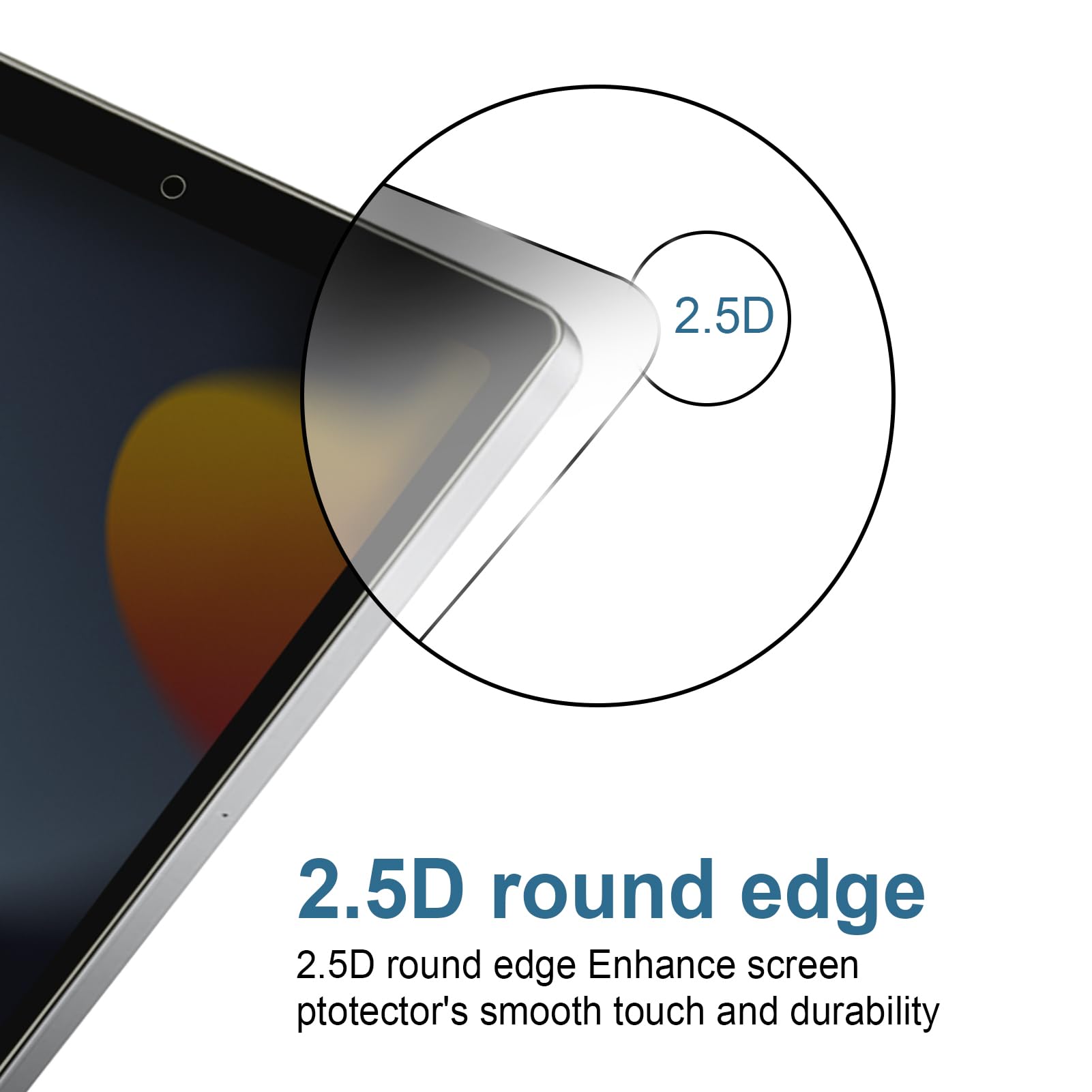 Lapocover Privacy Screen Protector For Ipad 10.2 Tablet 9Th/8Th/7Th 2021/2020/2019 Model, Tempered Glass Privacy Screen Protecto