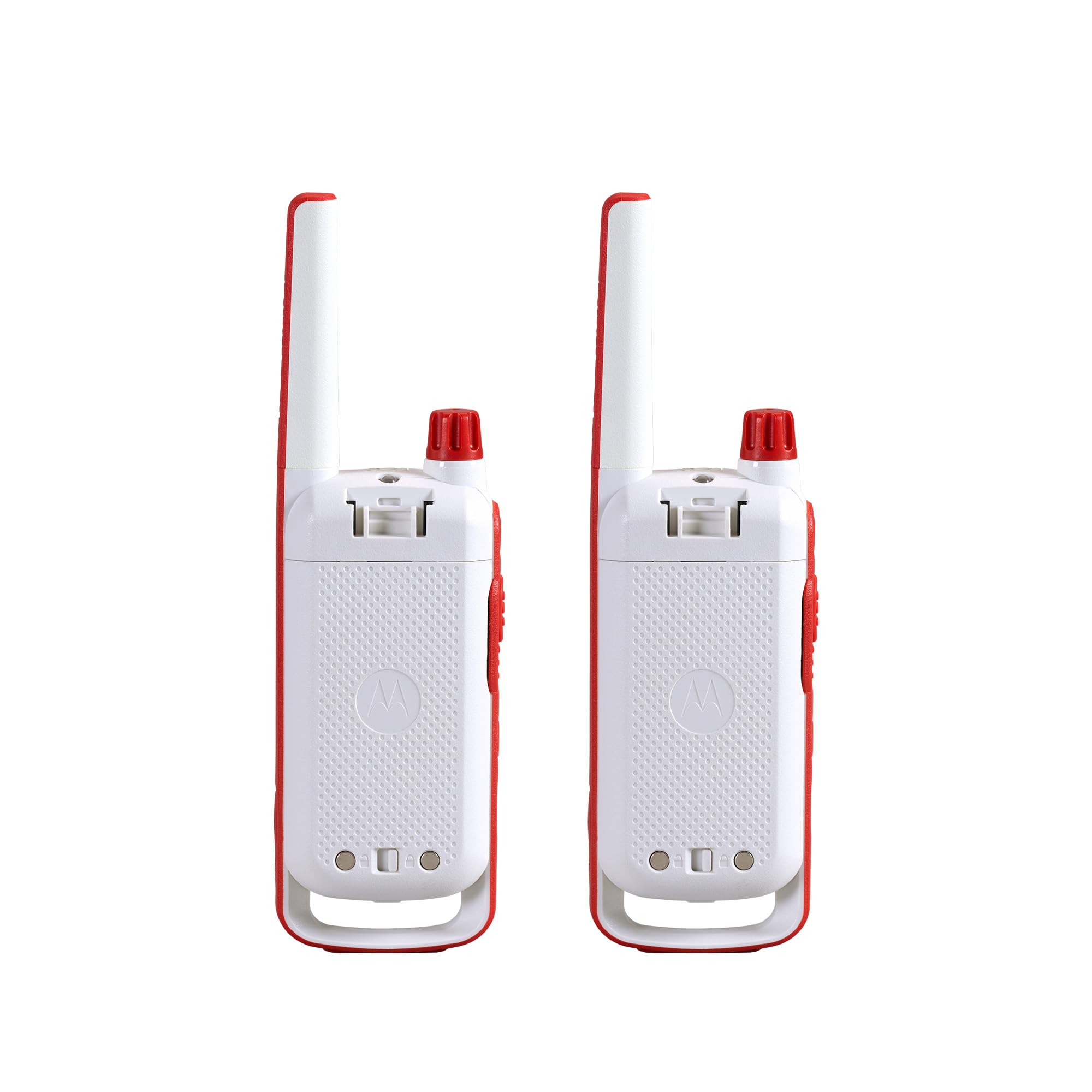 Motorola Solutions, Portable Frs, T478, Talkabout, Two Way Radios, Red Cross, Emergency Preparedness, Rechargeable, W/Charging Dock, 22 Channel, 35 Mile, White, 2 Pack
