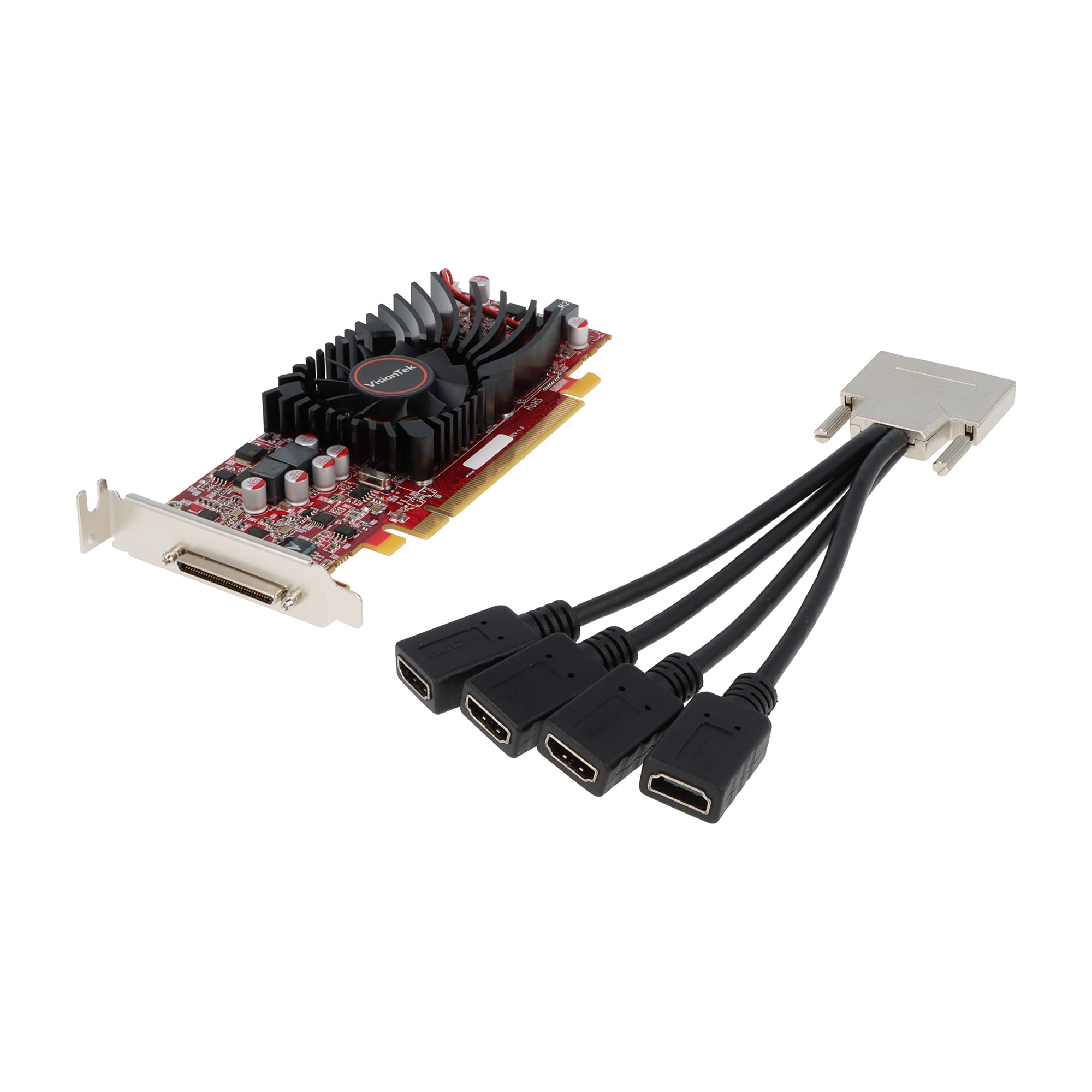 Visiontek Radeon Hd 5570 1Gb Ddr3 Sff Graphics Card, 4 Port Vhdci To Hdmi, Included Full Height Bracket (900901)