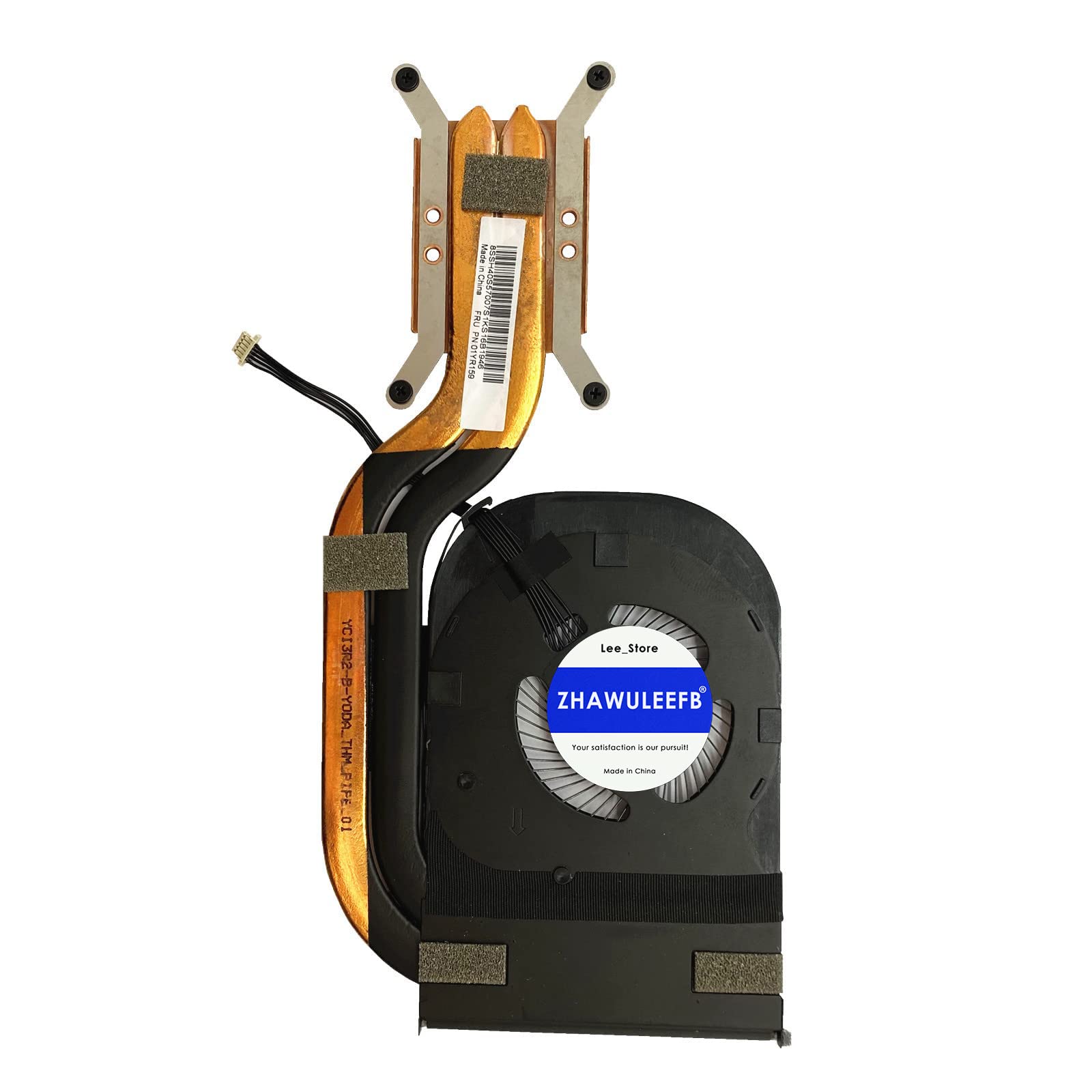 ZHAWULEEFB Replacement New CPU Fan with heatsink for Lenovo Thinkpad X1C X1 2018 CPU Cooling Fan EG50040S1-CA41-S9A DC5V 2.25W P