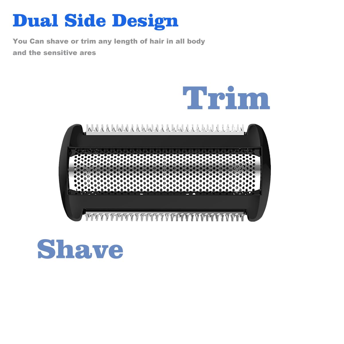 Bg2000 Replacement Heads Compatible With Philips Norelco Bodygroom 7000, 2 Pack Bodygroom Replacement Foil Heads For Bg5025, Bg7