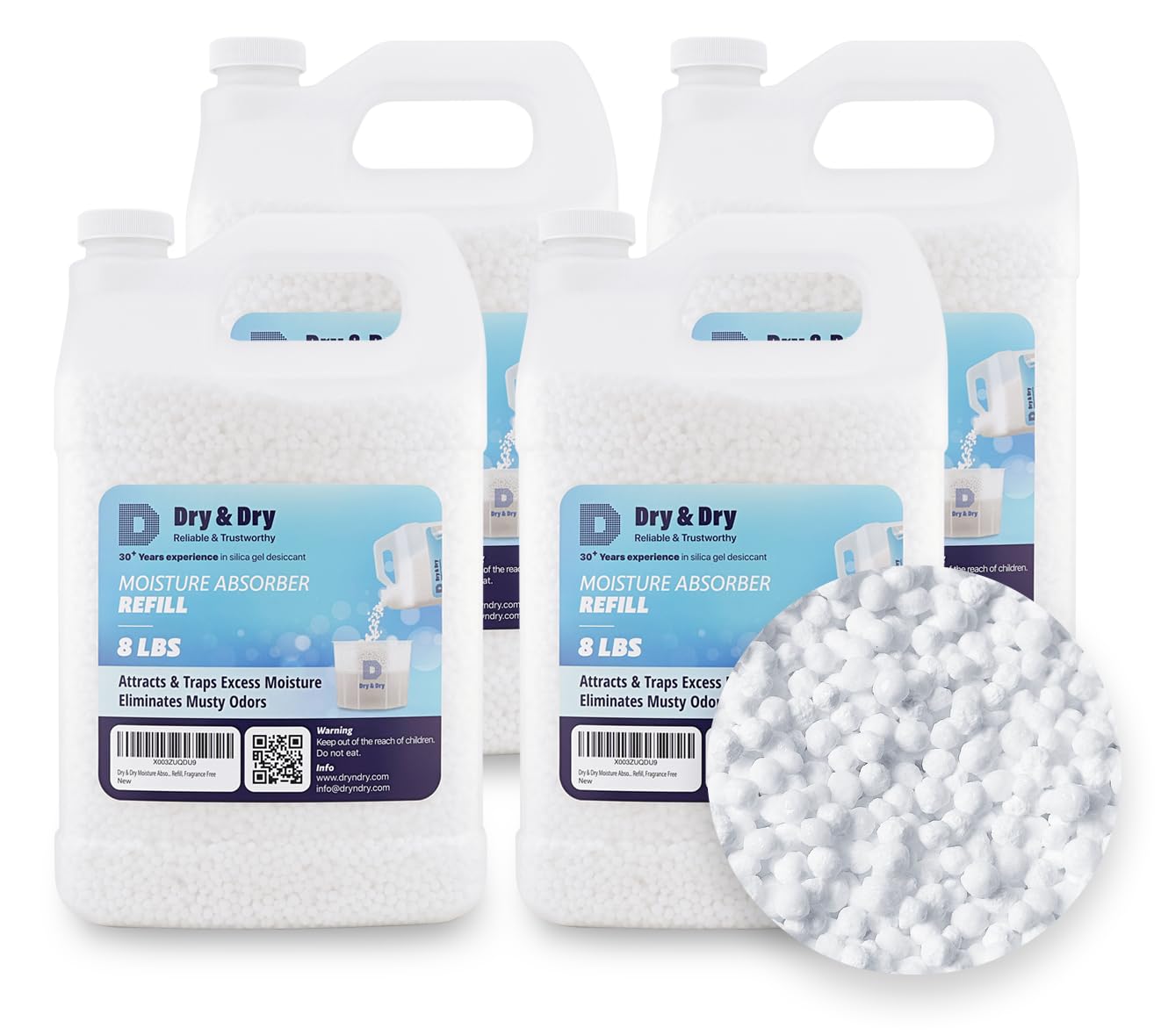 Dry & Dry Moisture Absorbers Refill Beads (32 Lbs)   Dehumidifiers For Home Dehumidifier For Basement Dehumidifiers For Bedroom