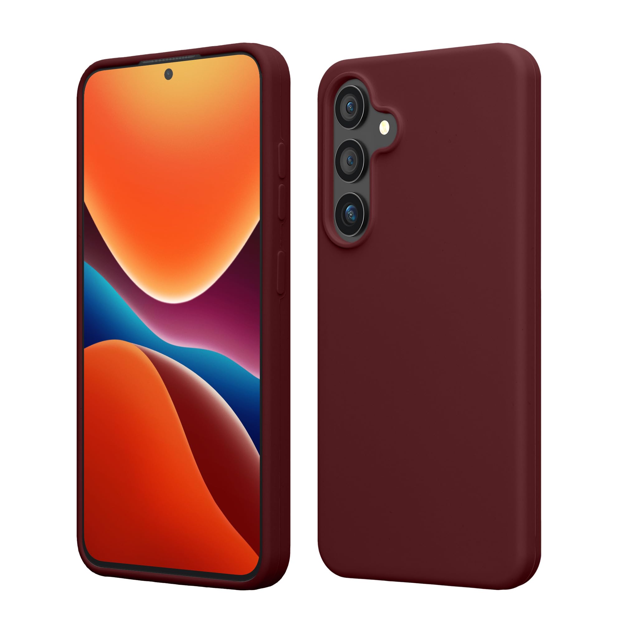 kwmobile Case Compatible with Samsung Galaxy S25 Plus Case - TPU Silicone Phone Cover with Soft Finish - Bordeaux Violet