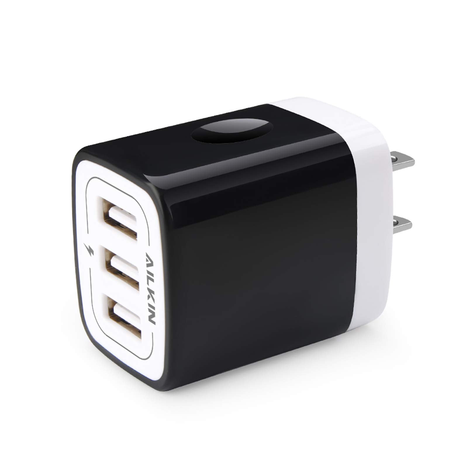 Wall Charger Plug, AILKIN USB Plug Wall, 3MultiPort Home Charger Station Cube Box Charger Outlet Base Brick Block Replacement fo