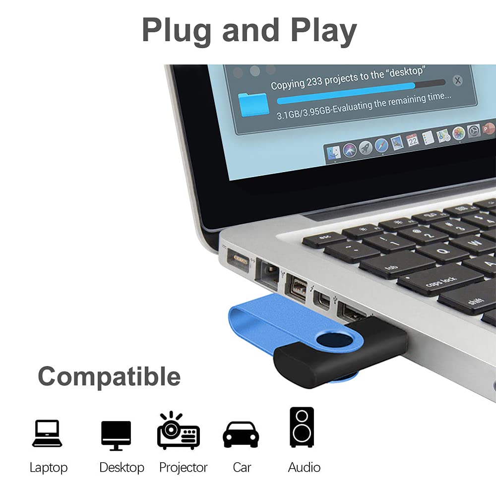 2Gb 20 Pack Flash Drives Bulk, Ablaze Usb 2.0 Thumb Drives Bulk With Lanyards Swivel Memory Stick Bulk Flash Drives 20 Pack 2Gb