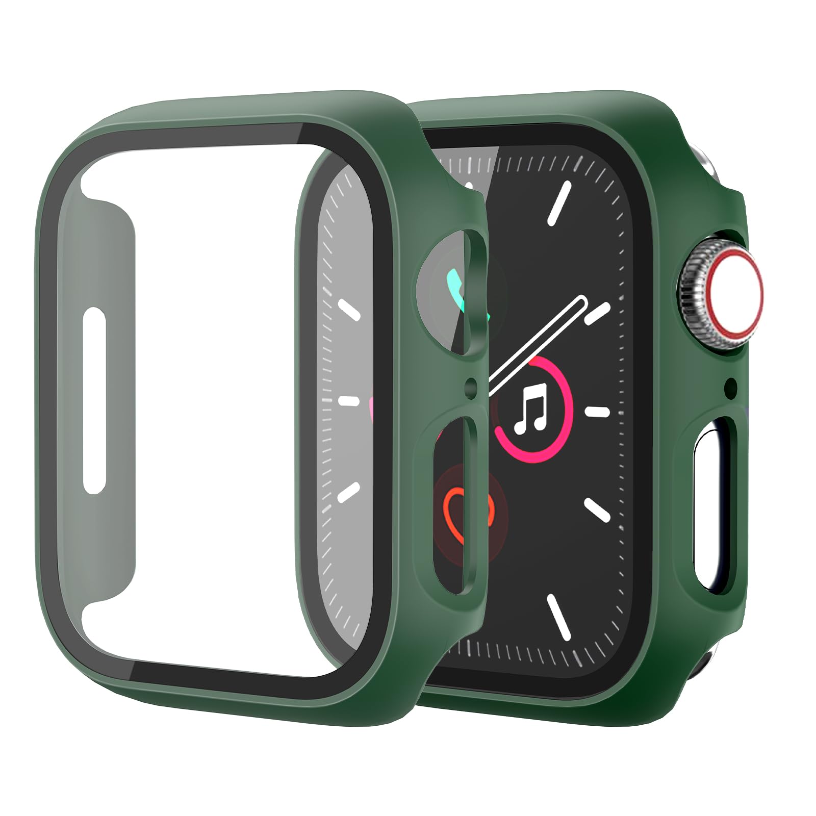 idudu Case for Apple Watch Screen Protector SE 3(2025) SE 2/SE/Series 4 5 6 40mm with Tempered Glass | Slim Guard Bumper | Full 