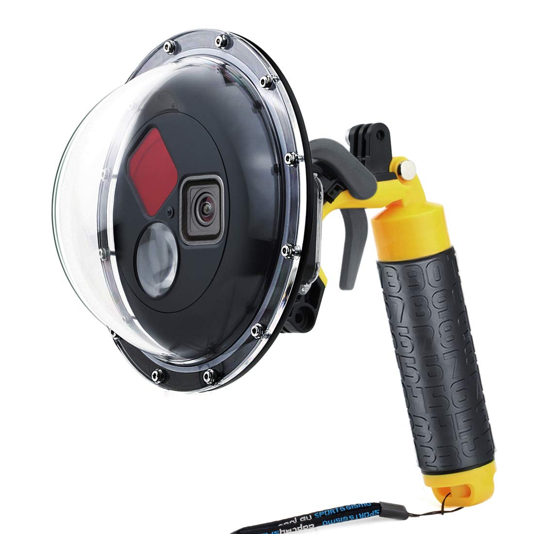 SOONSUN Dome Port for GoPro HERO 12 / HERO 11 / HERO 10 / HERO 9 Black, Built-in Red 10x Magnification Close-up Filter Underwate