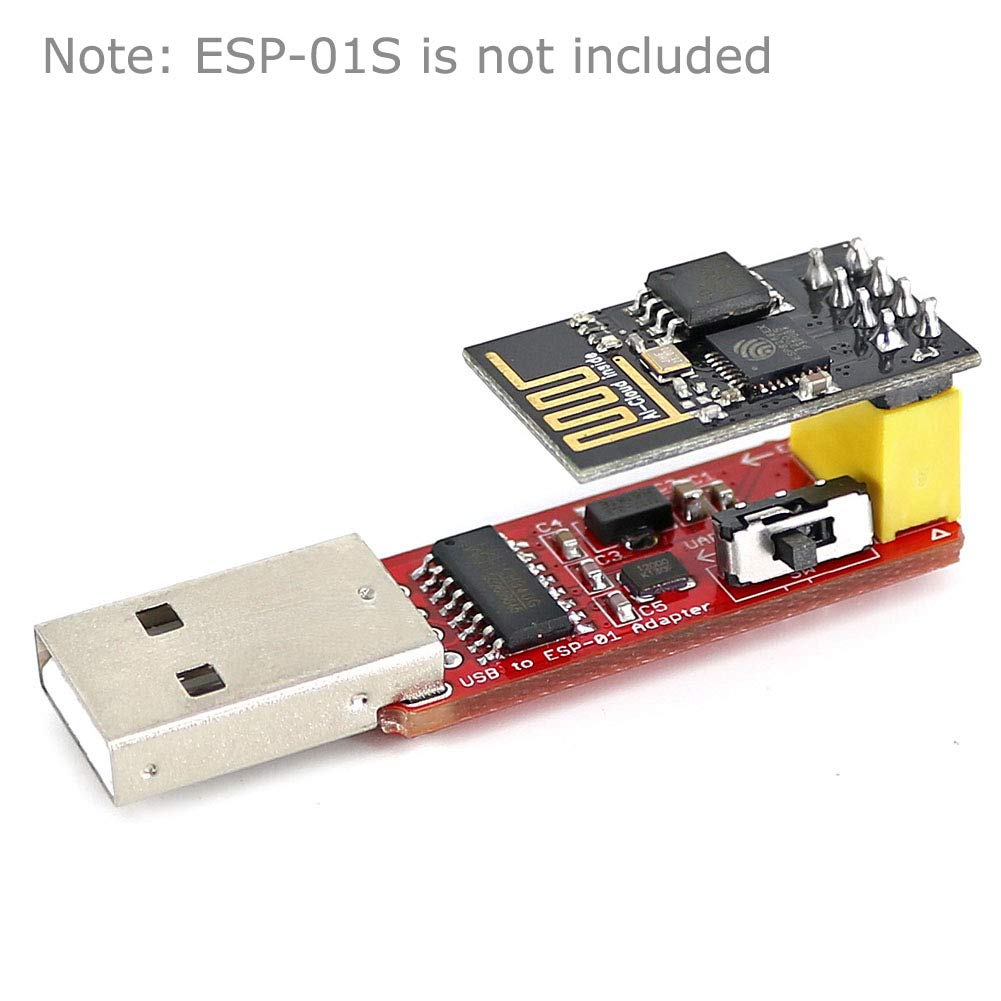 Wishiot Esp 01S Programmer Usb To Esp 01 Adapter Esp8266 Wireless Wifi Module Wi Fi Ch340G Uart Porg, 4.5 5.5V 115200 Baud Rate