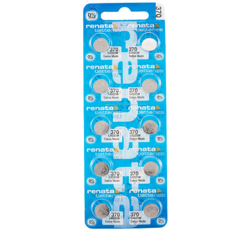 Renata Silver Oxide Watch Battery 371   Sr920Sw (10 Batteries)