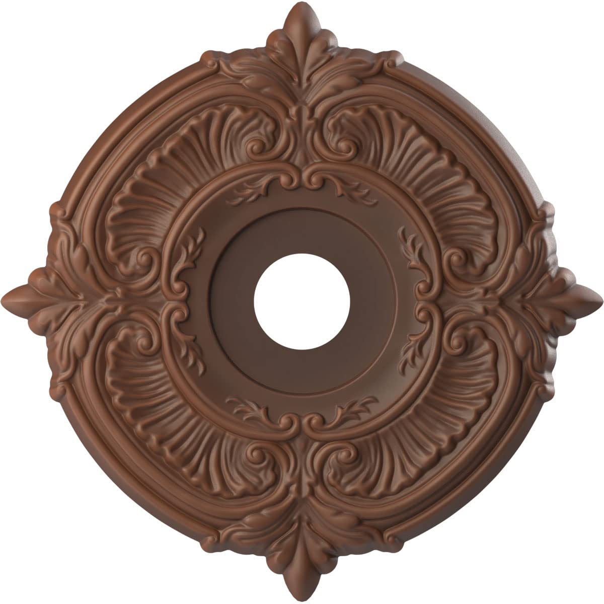 Ekena Millwork CMP19ATDRU Attica Thermoformed PVC Ceiling Medallion (Fits Canopies up to 6 3/4), 19OD x 3 1/2ID x 1P, Universal 