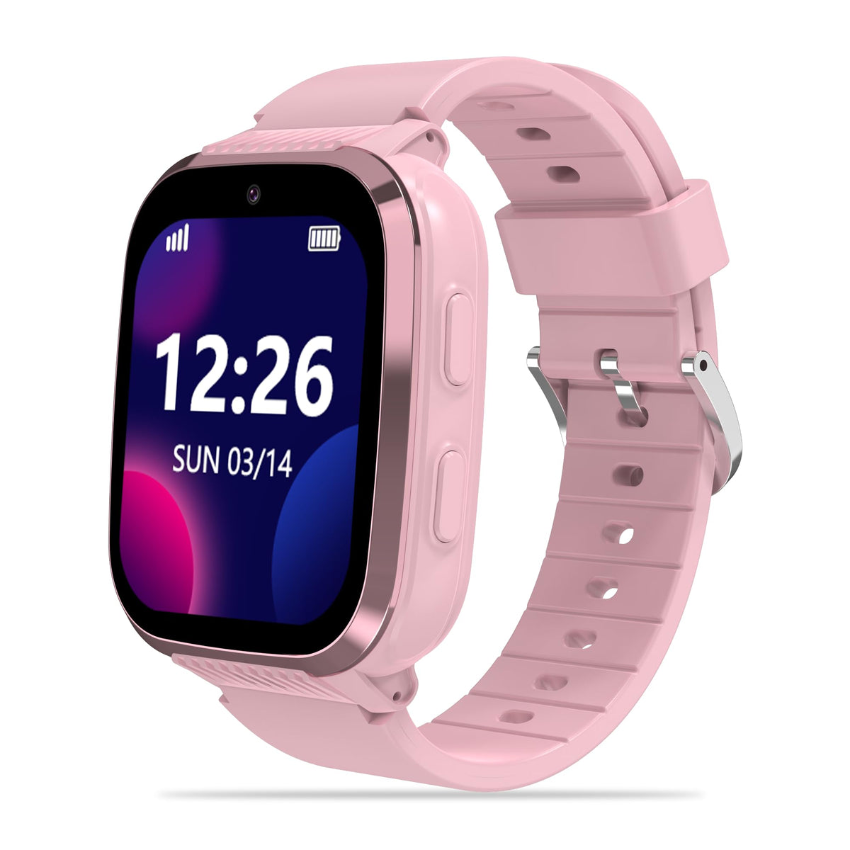 Kids Smart Watches Girls With Gps Tracker & Video Calling Texting 4G Kids Cell Phone Watch Age 5-12, 12/24 Hr One-Key Sos Call V
