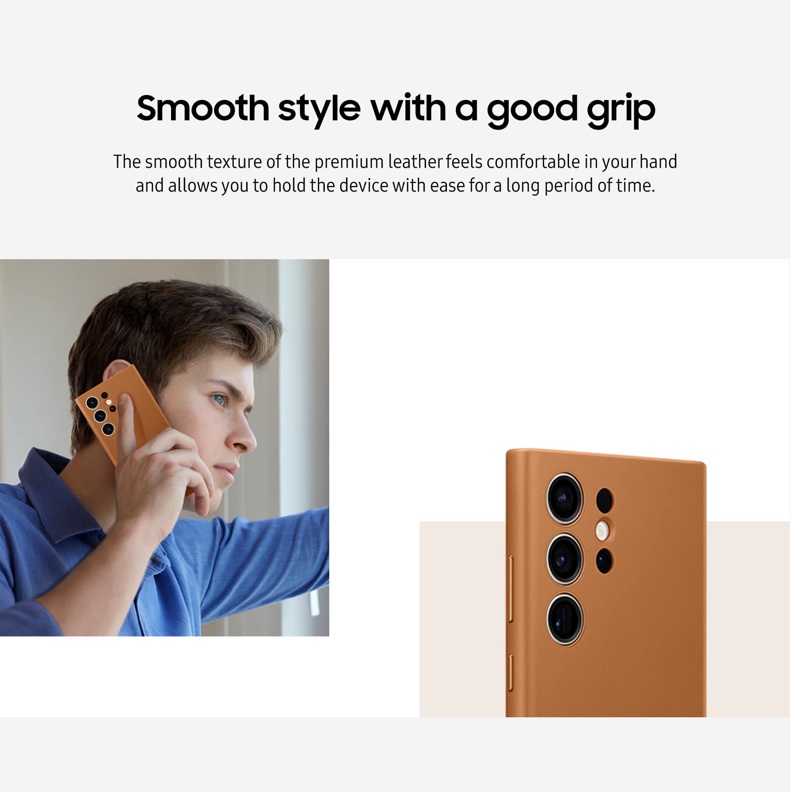 Samsung Galaxy S23 Ultra Leather Phone Case, Premium Protective Cover W/Front And Back Protection, Soft Grip, Us Version, Ef-Vs9