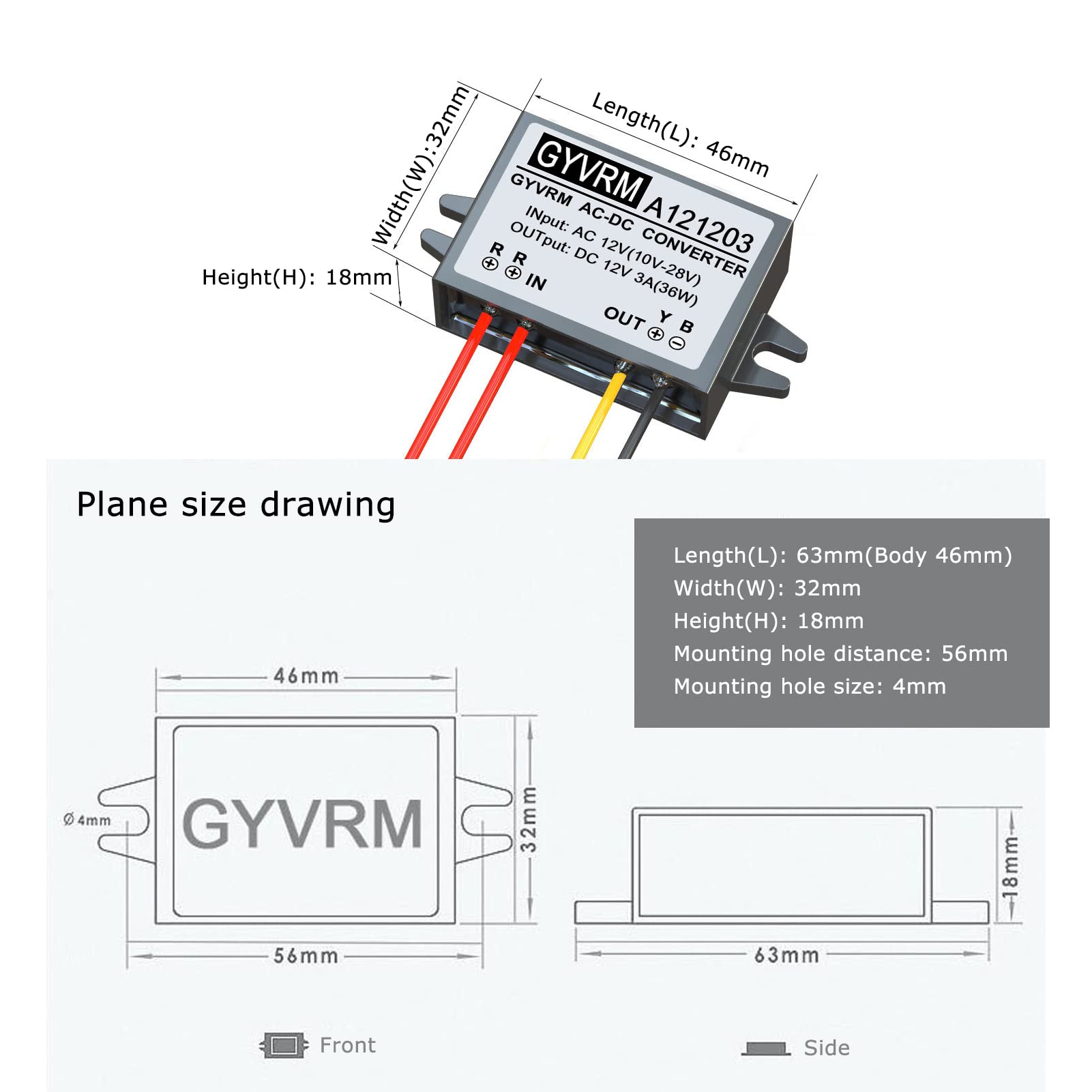 Step Down Converter Power Converter Waterproof Step Down Volt Converter Ac 10 28V To Dc 12V Converter Ac Dc Step Down Power Modu