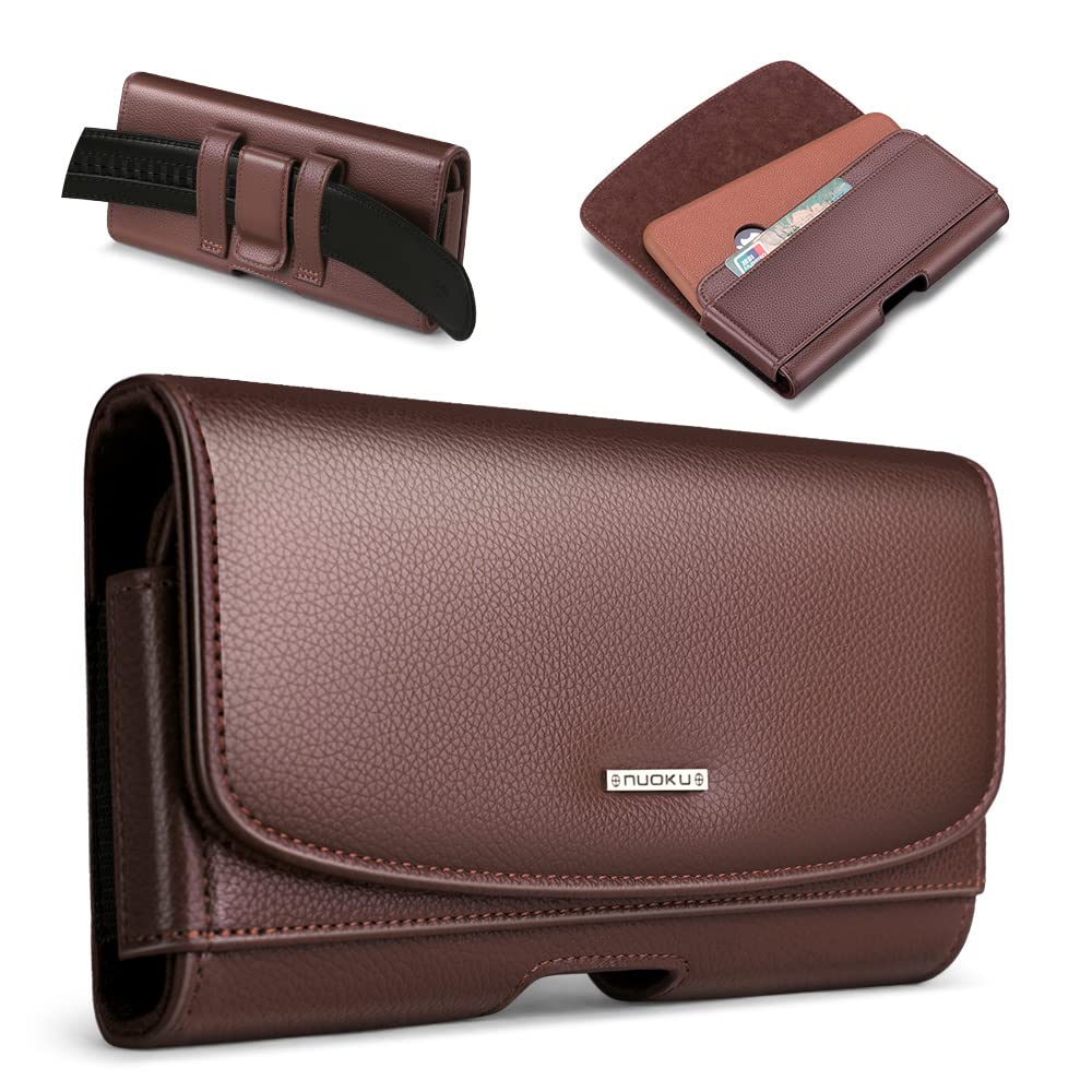 Nuoku Holster For Iphone 14, 14 Pro, 13 Pro, 13, 12 Pro, 12, 11, Xr, Galaxy S22, S21, S20, Premium Belt Case With Belt Clip Cell
