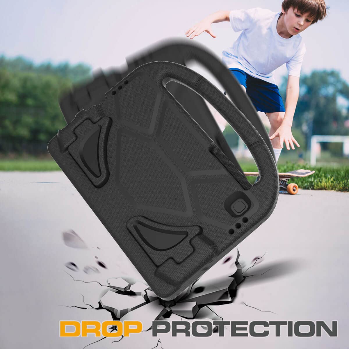 Toevek Kids Case For Samsung Galaxy Tab A7 Lite 8.7 Tablet, Built-In Screen Protector, Shockproof Handle Stand Protective Case F