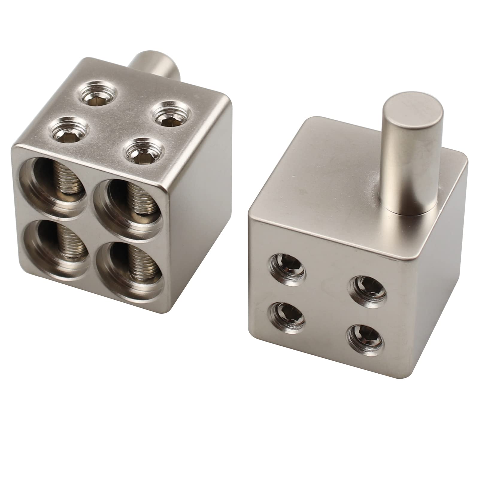 Zookoto 2 Pcs 4X0Ga Wire Ga Reducer, For Car Stereo Audio Awg Pin Power Ground Wire Reducer, 0 Ga To 12.3 Mm