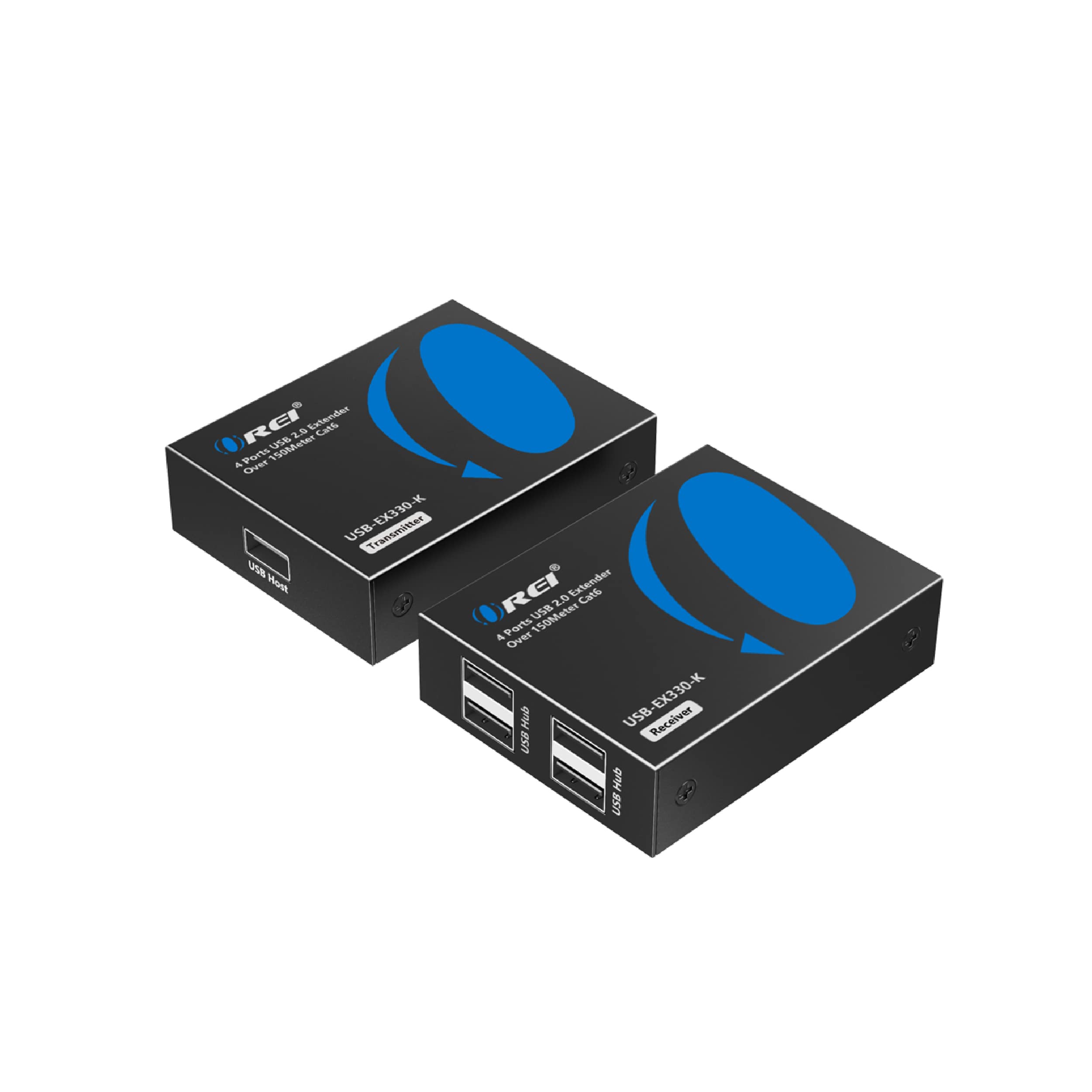 Orei Usb Over Ethernet Extender Upto 330 Feet   Extends Usb 2.0 Signals Over Lan Ethernet With 2 Ports   Power Over Cable, Long