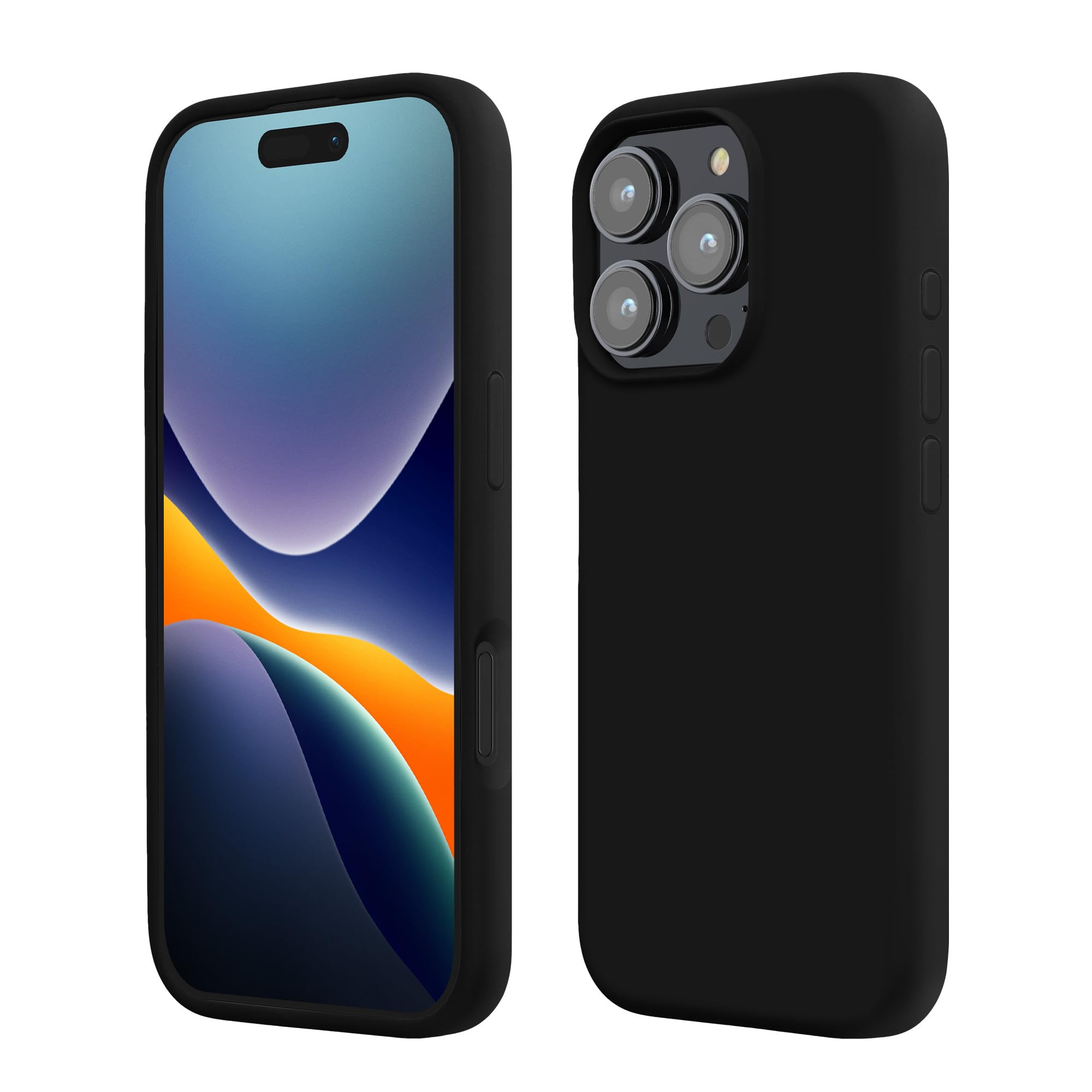 kwmobile Case Compatible with Apple iPhone 16 Pro Case - TPU Silicone Phone Cover with Soft Finish - Black