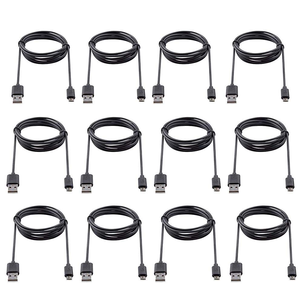 Smays Micro Usb Cable 3Ft Charging Cord 12 Pack Bulk Black
