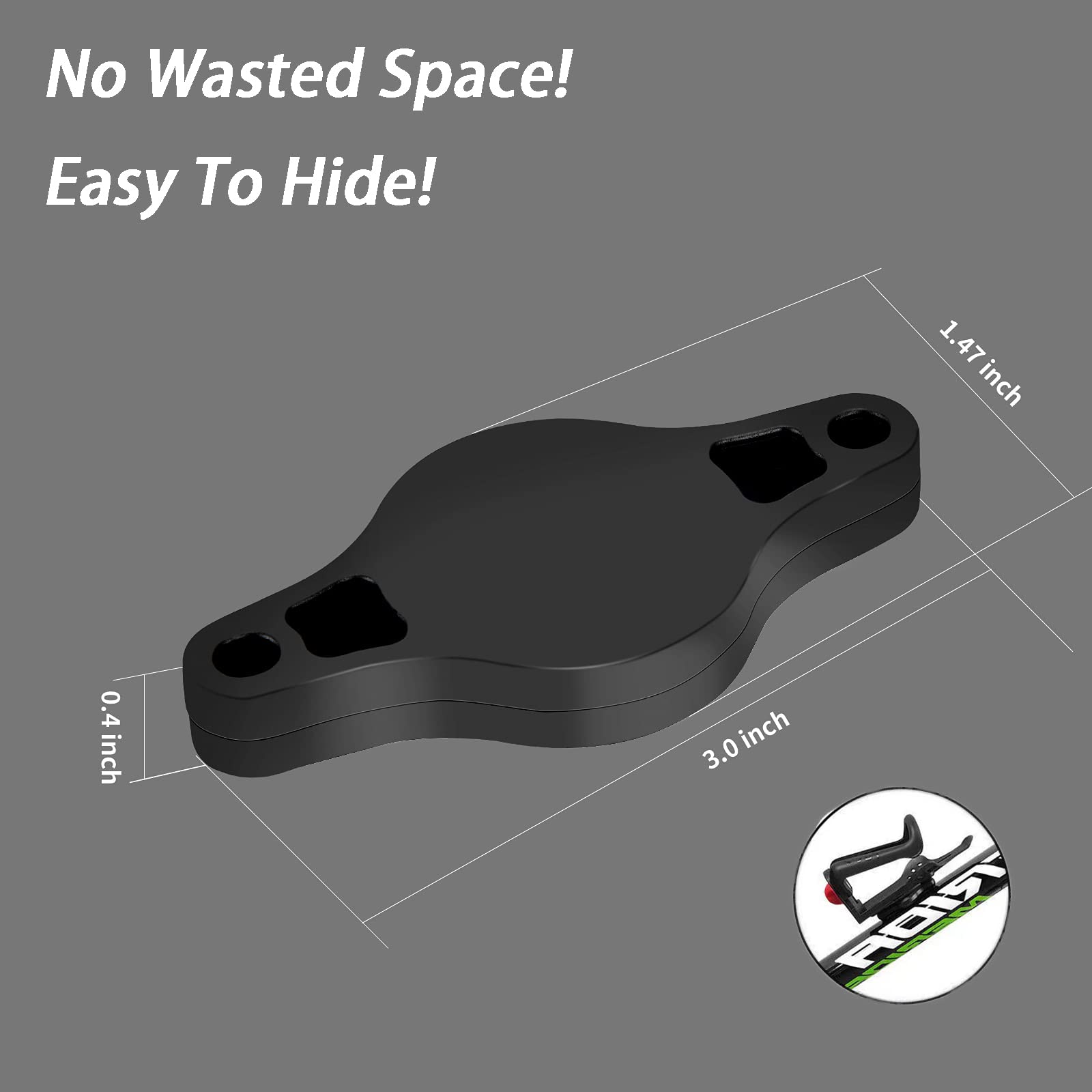 Airtag Bike Mount Hidden With Anti Theft Screws Airtag Bike Holder Case Waterproof Bicycle Gps Tracking Accessories(Black A)