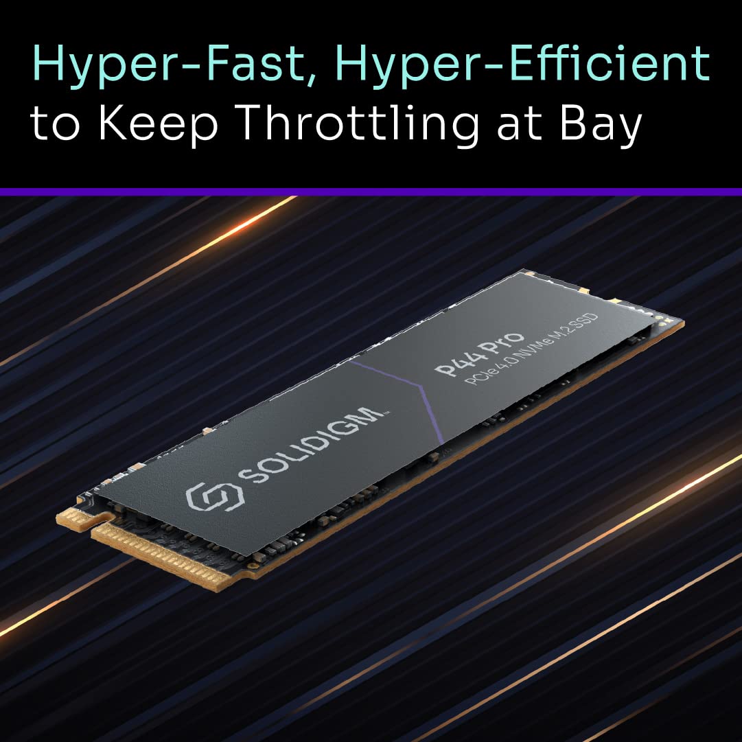 Solidigm P44 Pro Series 2Tb Pcie Gen 4 Nvme 4.0 X4 M.2 2280 3D Nand Internal Solid State Drive, Read/Write Speed Up To 7000Mb/S