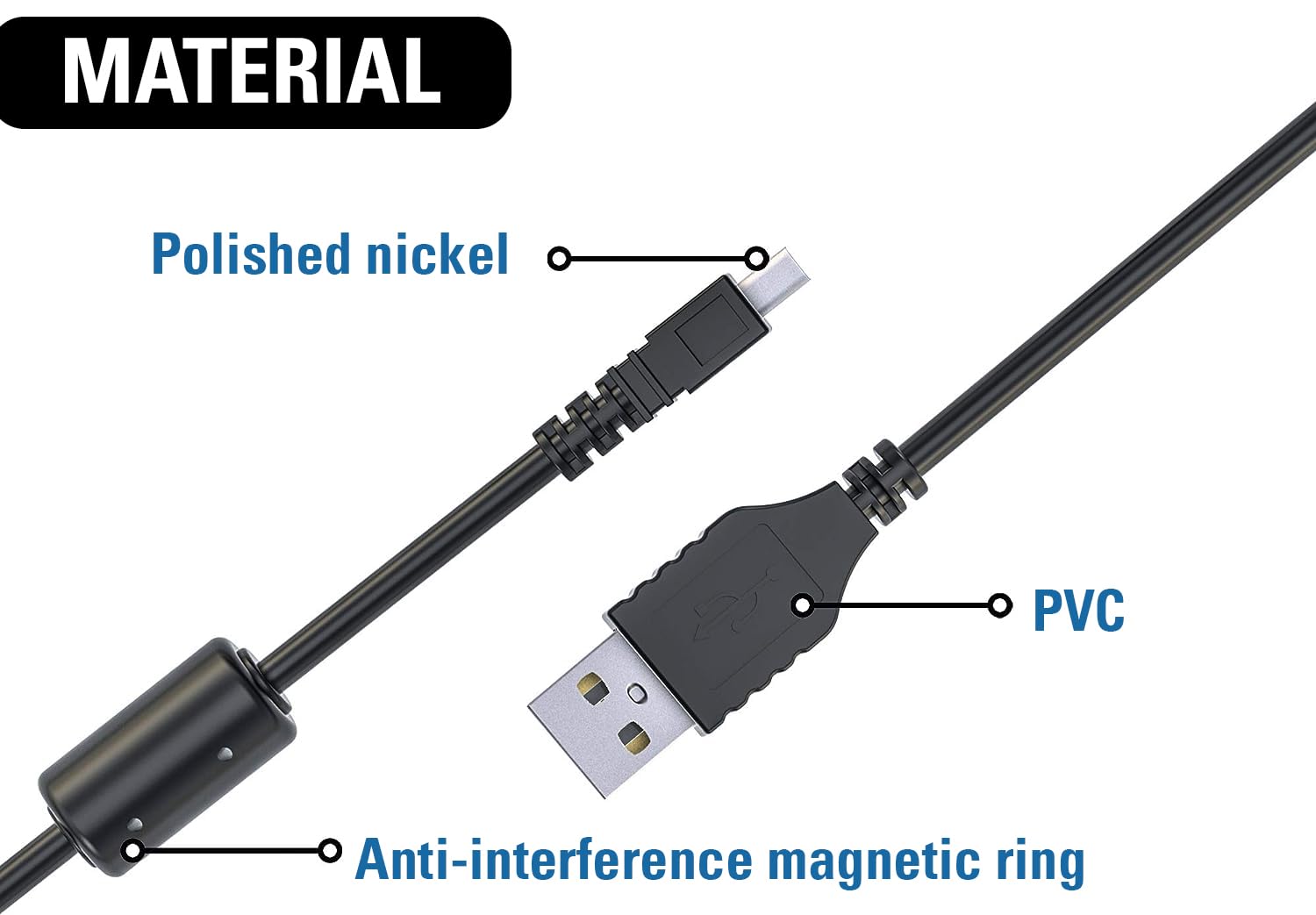 Master Cables Usb Charging And Data Sync Cable For Olympus Cameras Vg 160 Vg 140 Vg 130 Vg 120 Vg 110 Vr 310 Vr 320 Vr 330 Vr 34