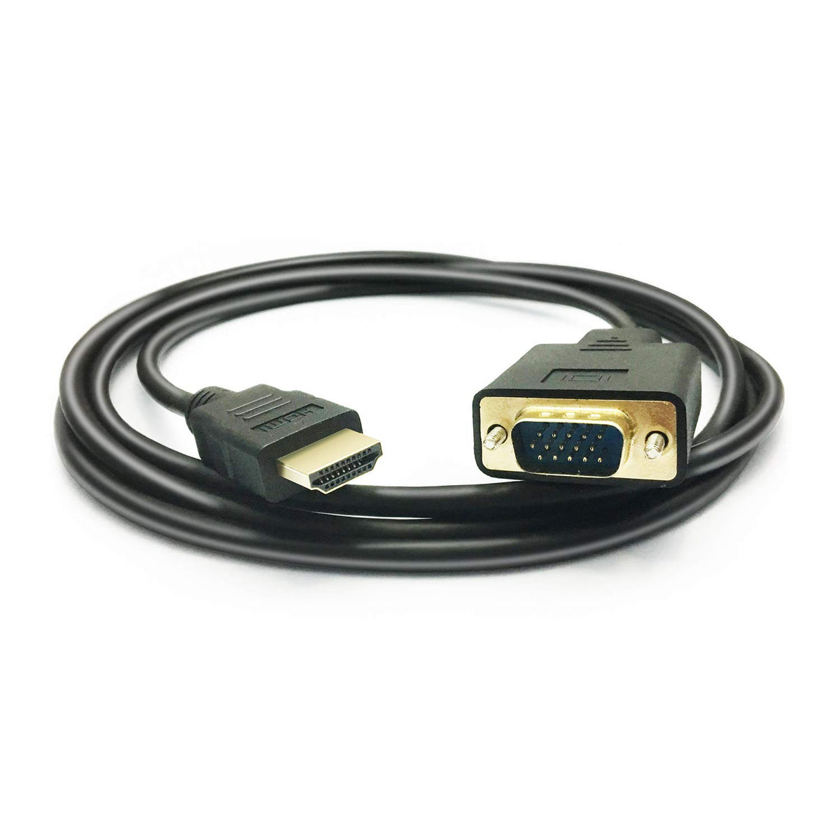 Peotriol Hdmi To Vga Cable, 1080P Hdmi Male To Vga Male M/M Video Converter Cord Vga Adapter Compatible W/Hdmi Desktop, Laptop, Dvd To 15 Pin D Sub Vga Hdtv Monitor Projector   6Feet